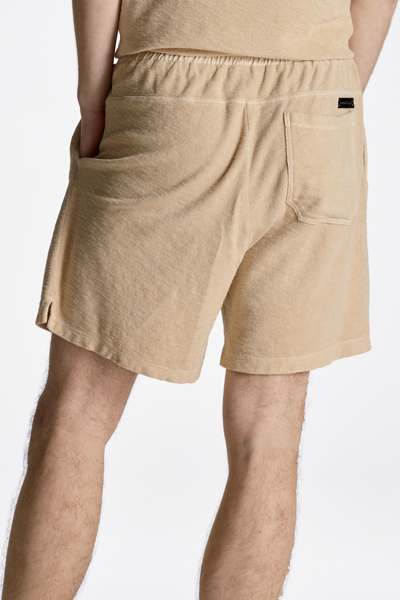 Terry Towel Contrast Waist Bermuda