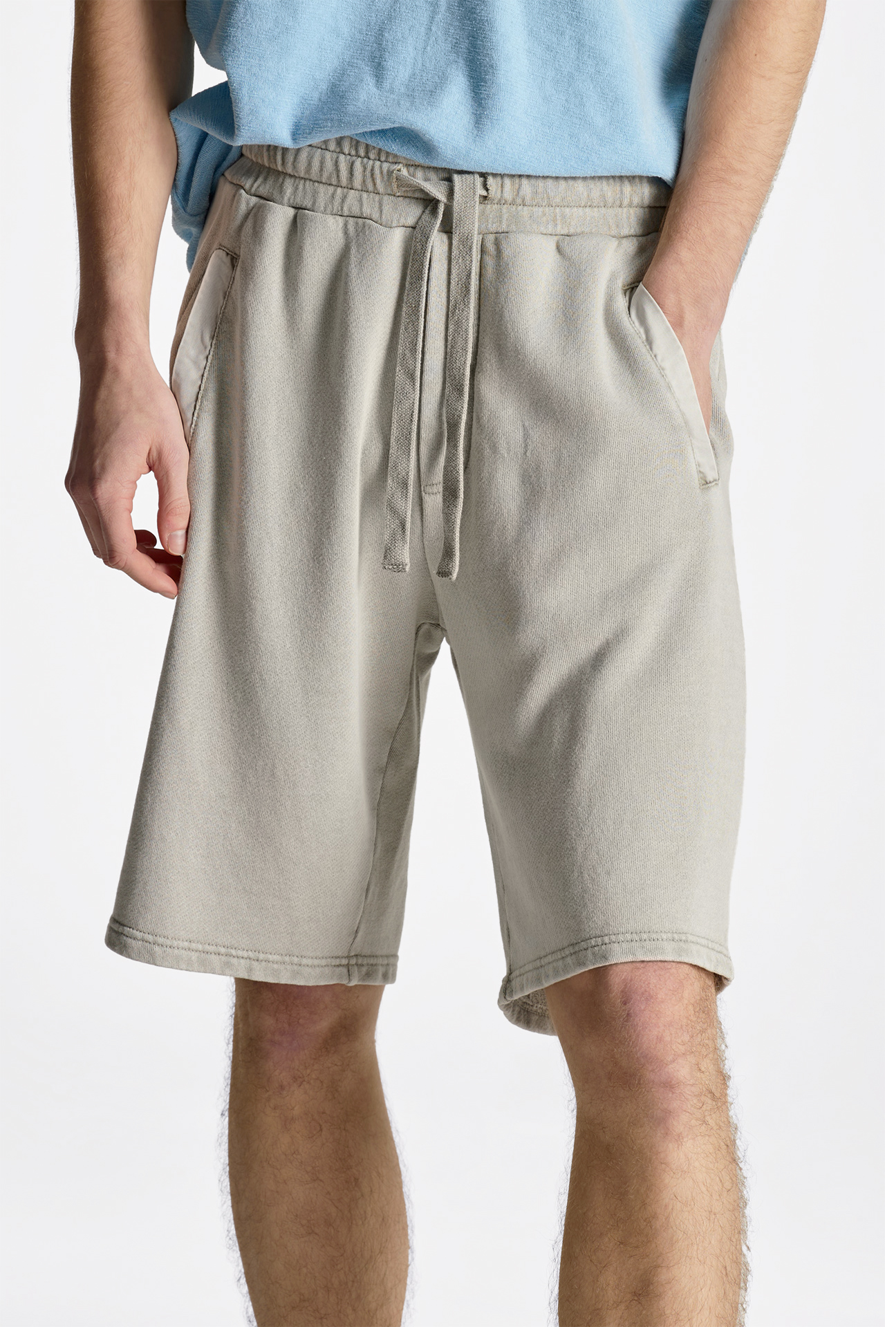 Mixed Fabric Regular Fit Bermuda