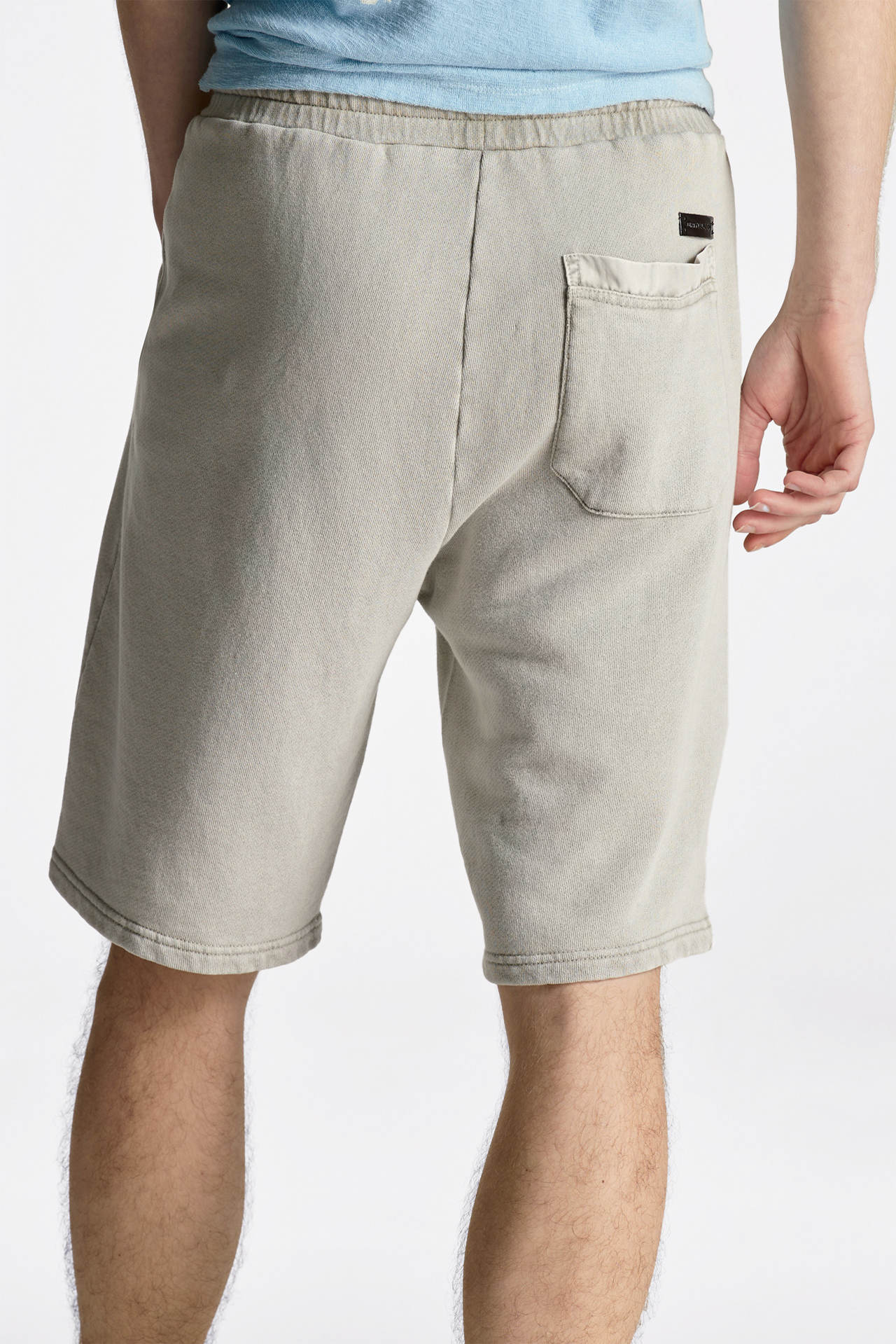Mixed Fabric Regular Fit Bermuda
