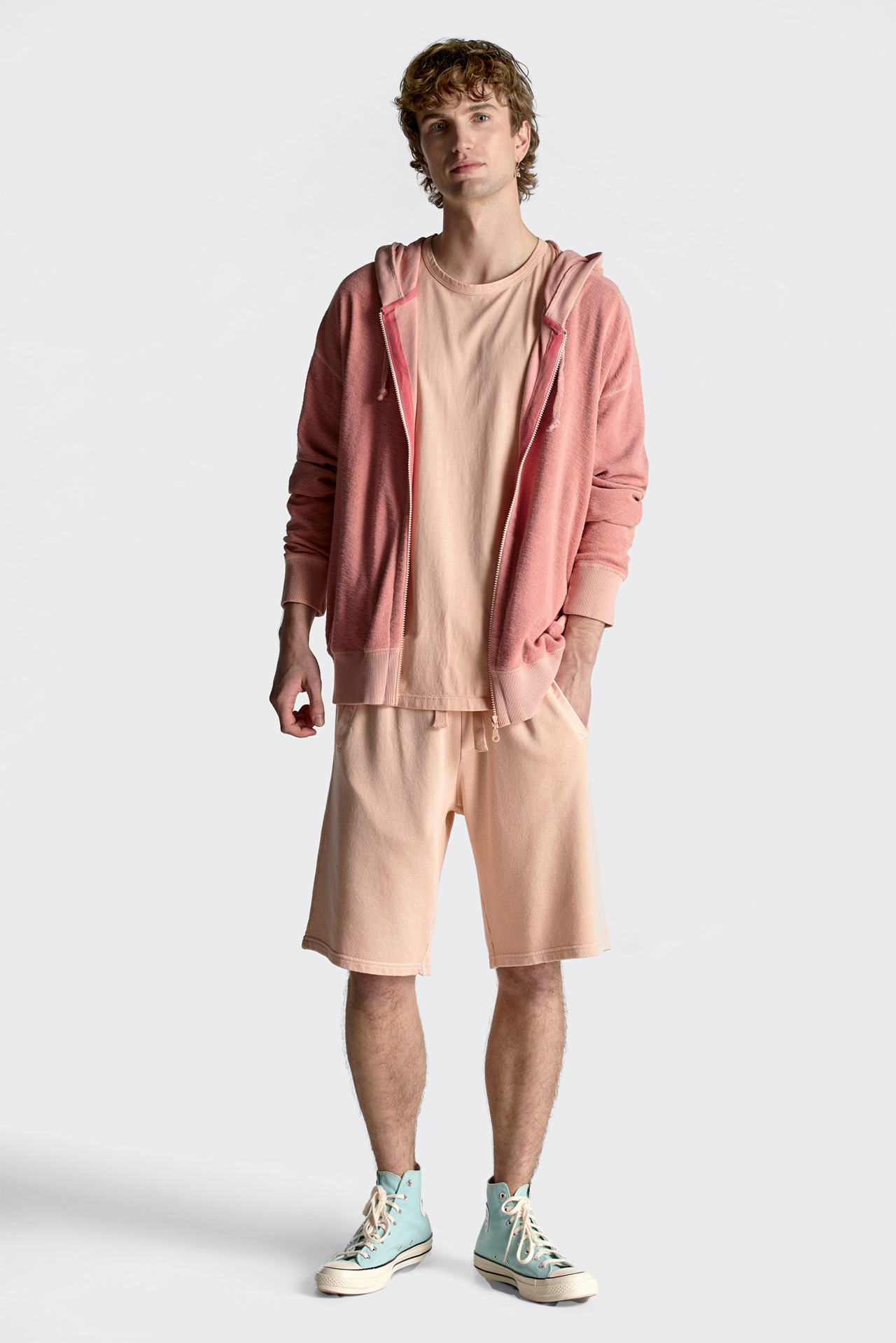 Mixed Fabric Regular Fit Bermuda