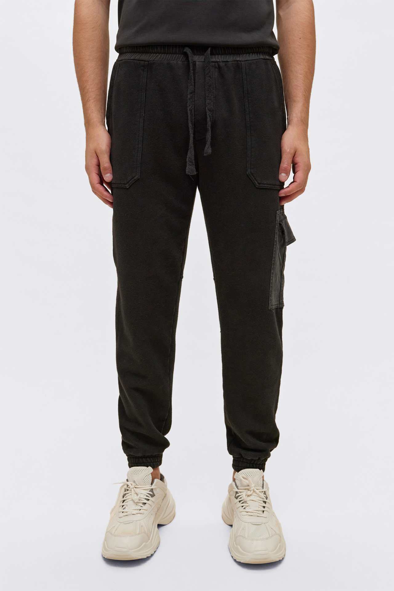 Contrast Cargo Sweatpants