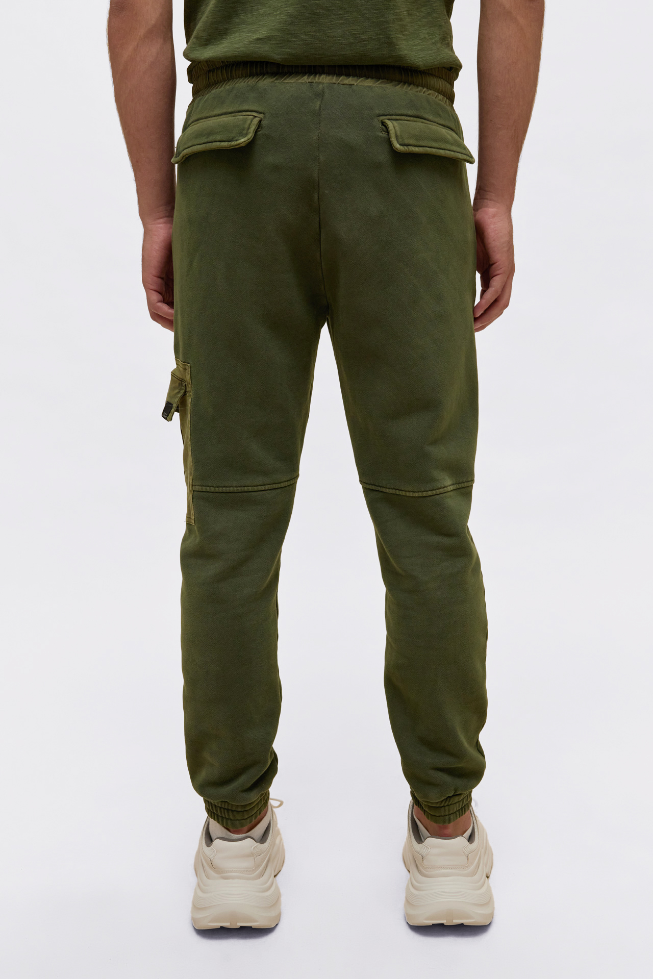 Contrast Cargo Sweatpants