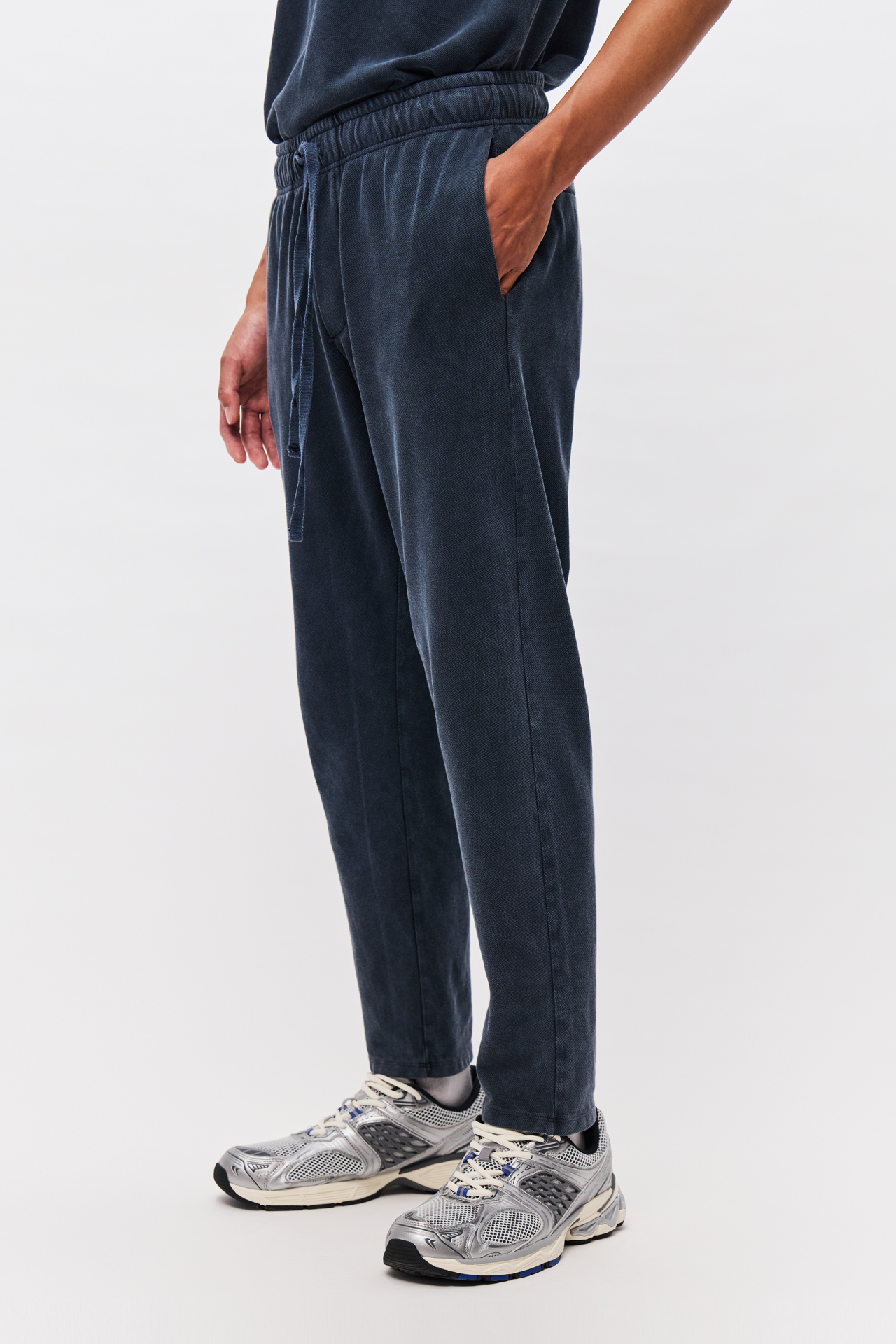 PIQUET TAPERED SWEATPANTS