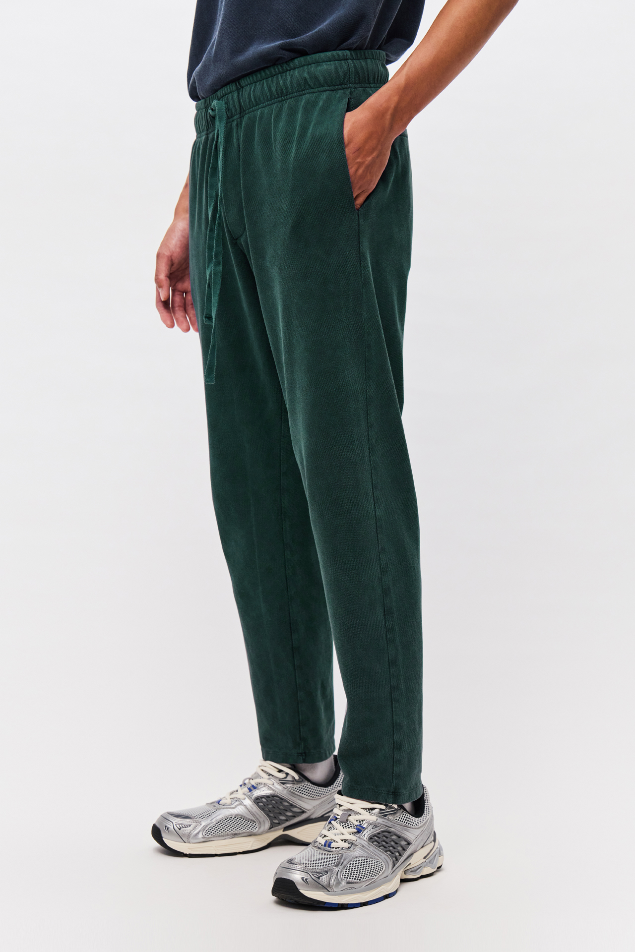 PIQUET TAPERED SWEATPANTS