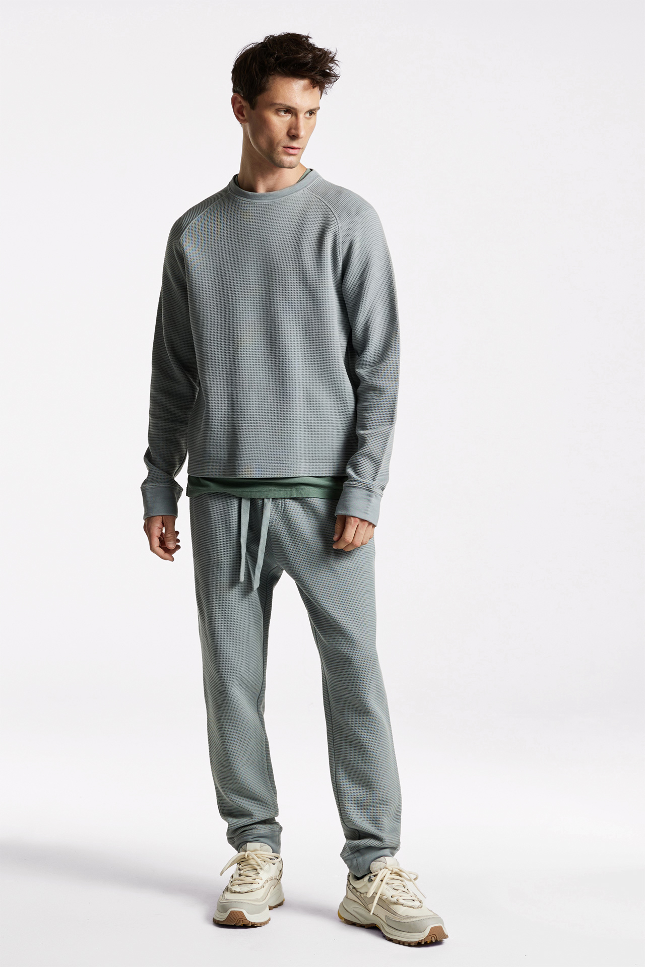 Regular Fit Waffle Sweatpants