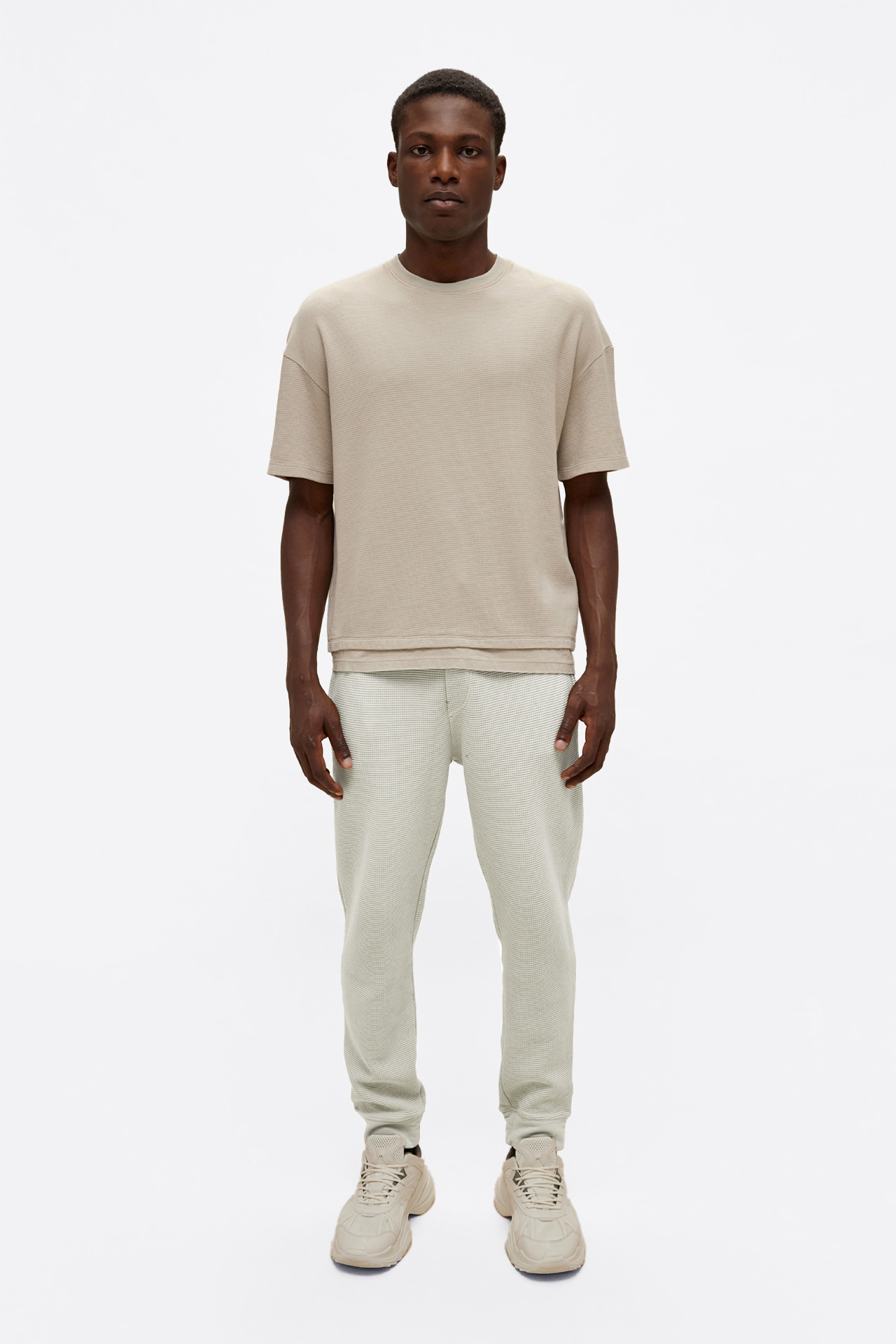 Regular Fit Waffle Sweatpants