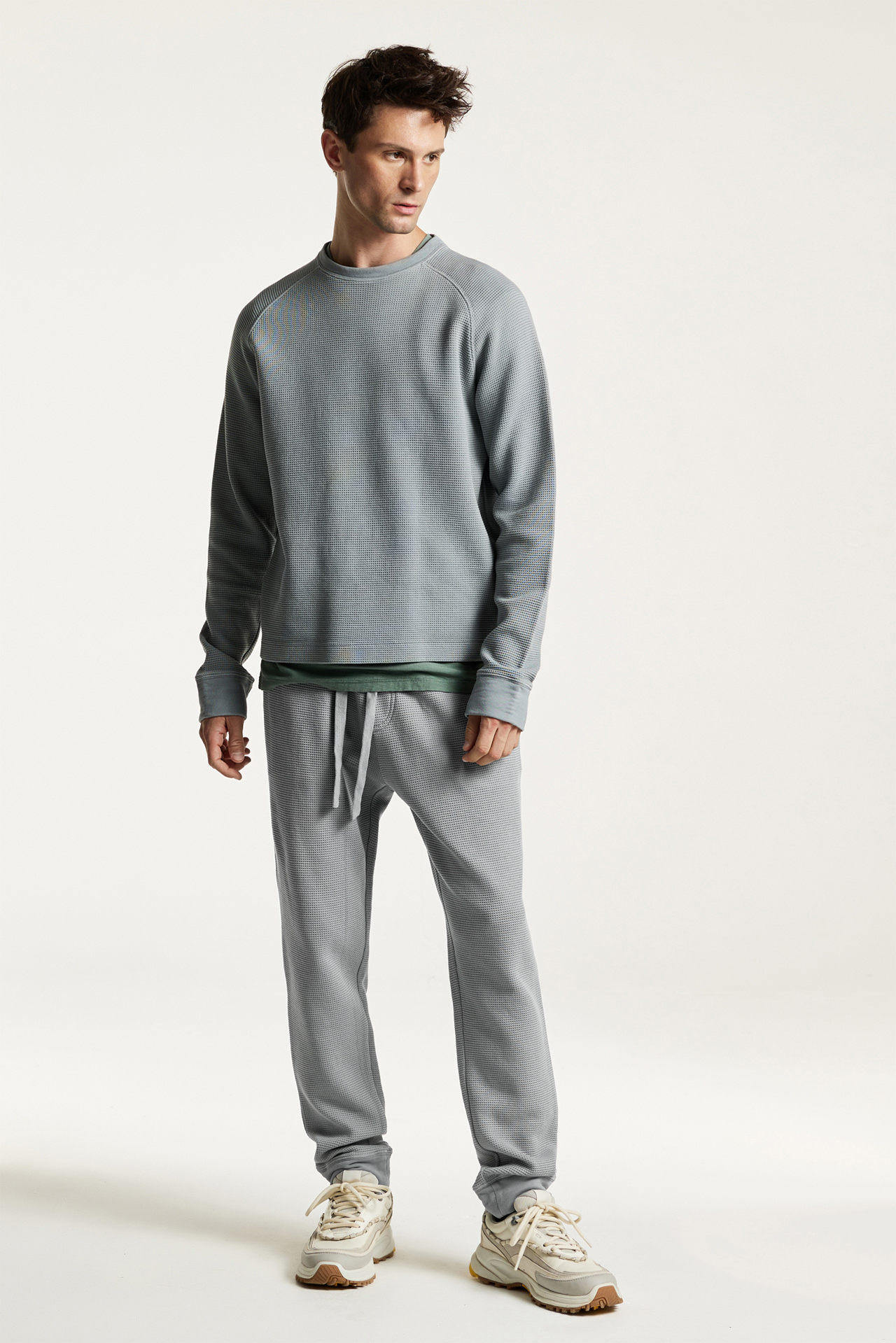 Regular Fit Waffle Sweatpants