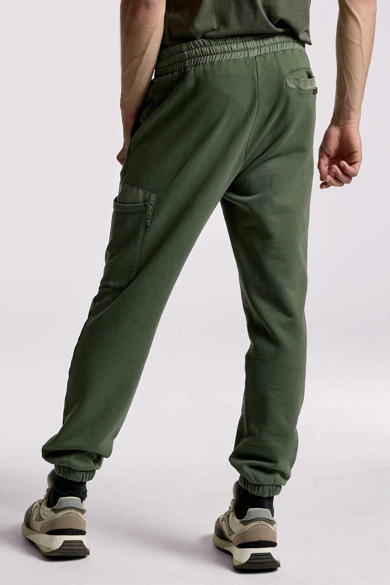 Cargo Mixed Fabric Sweatpants