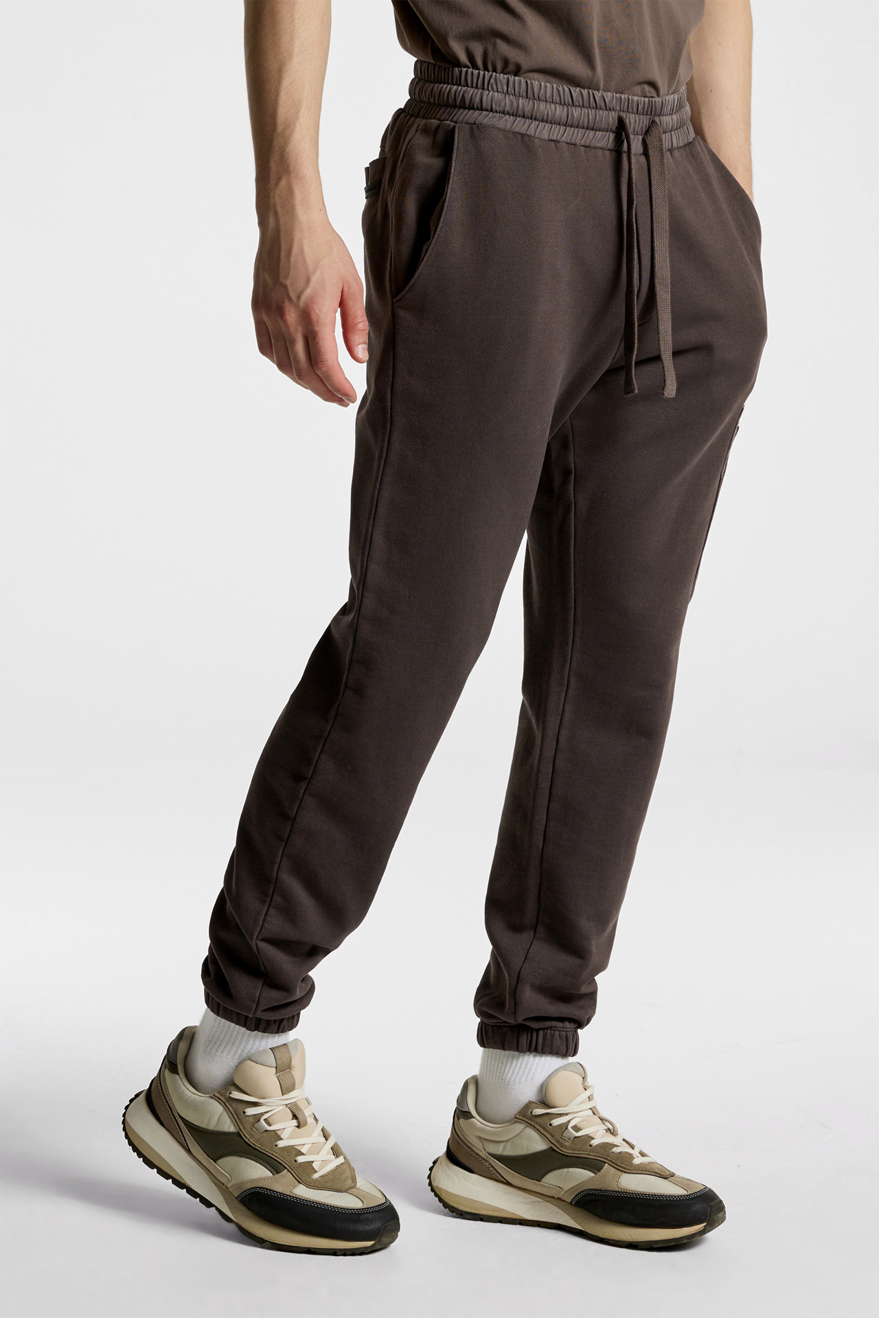 Cargo Mixed Fabric Sweatpants