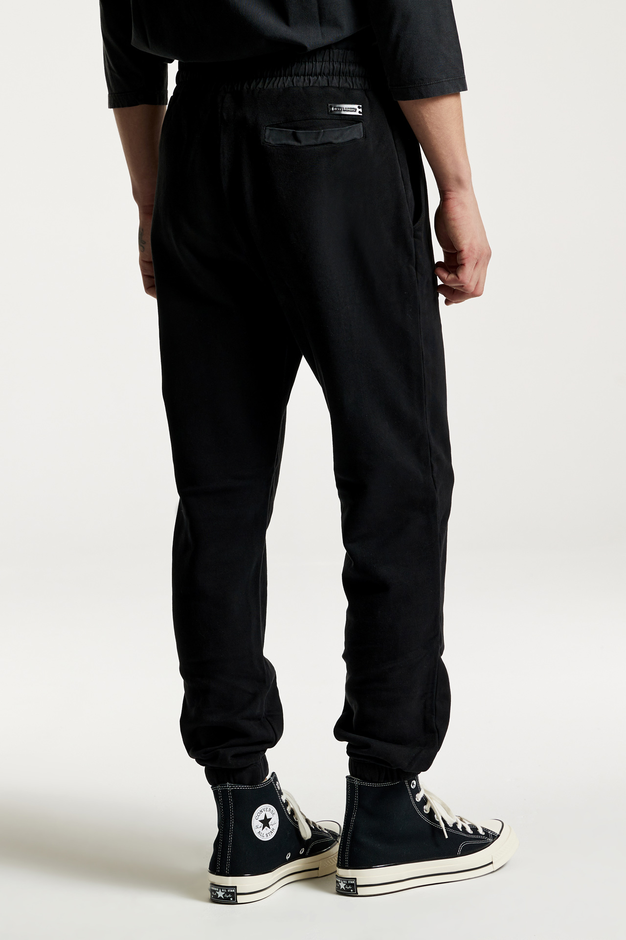 Cargo Mixed Fabric Sweatpants
