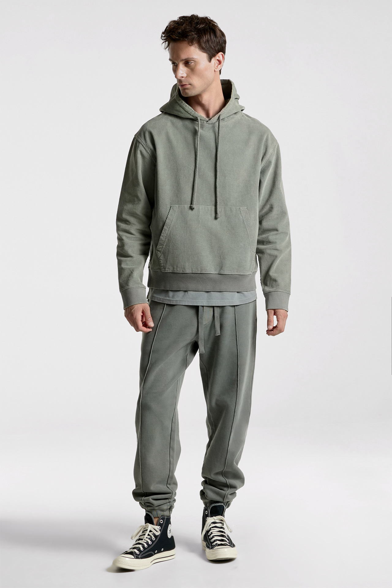 Oversized Pleated Sweatpants