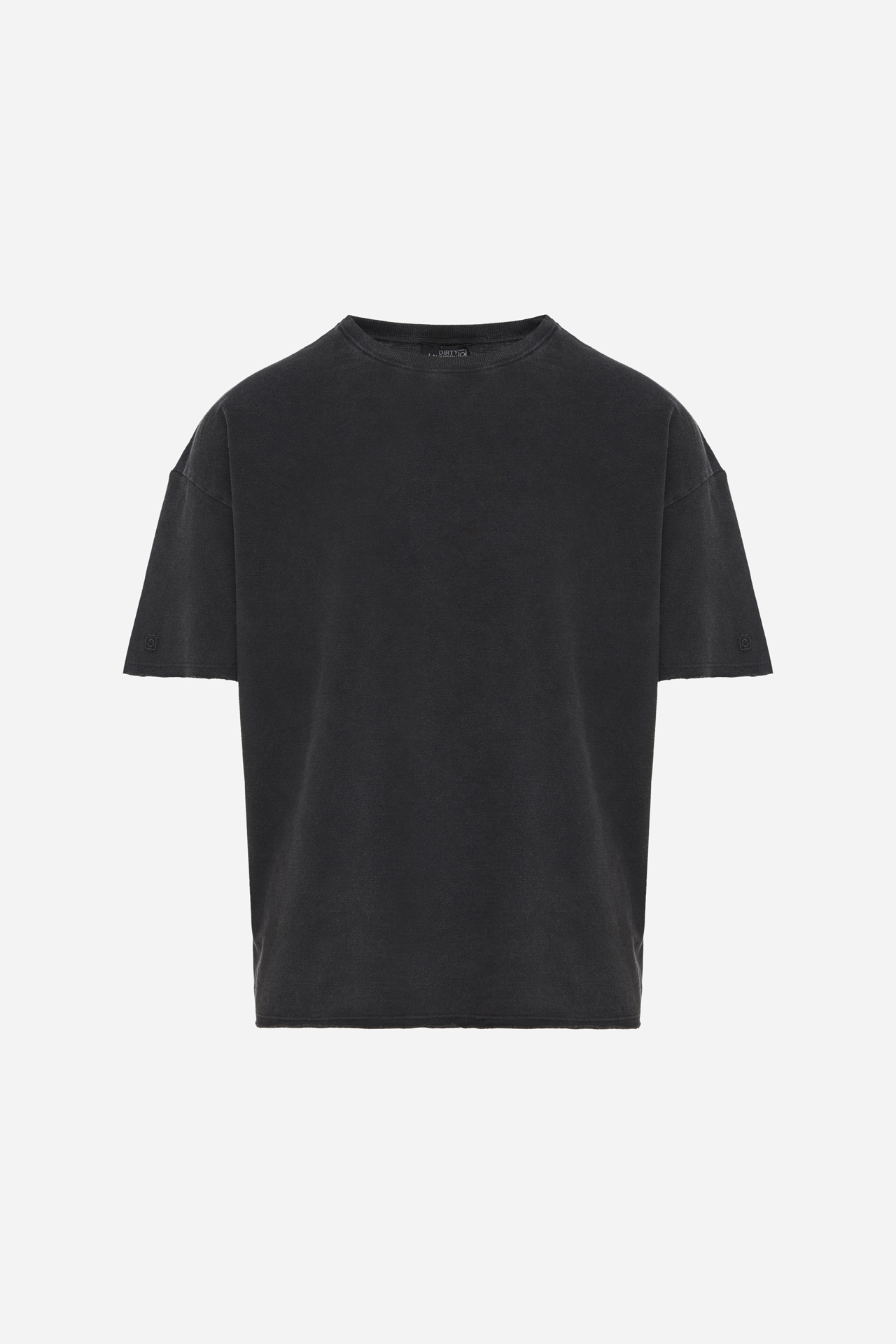 PIQUET T-SHIRT WITH RAW EDGES