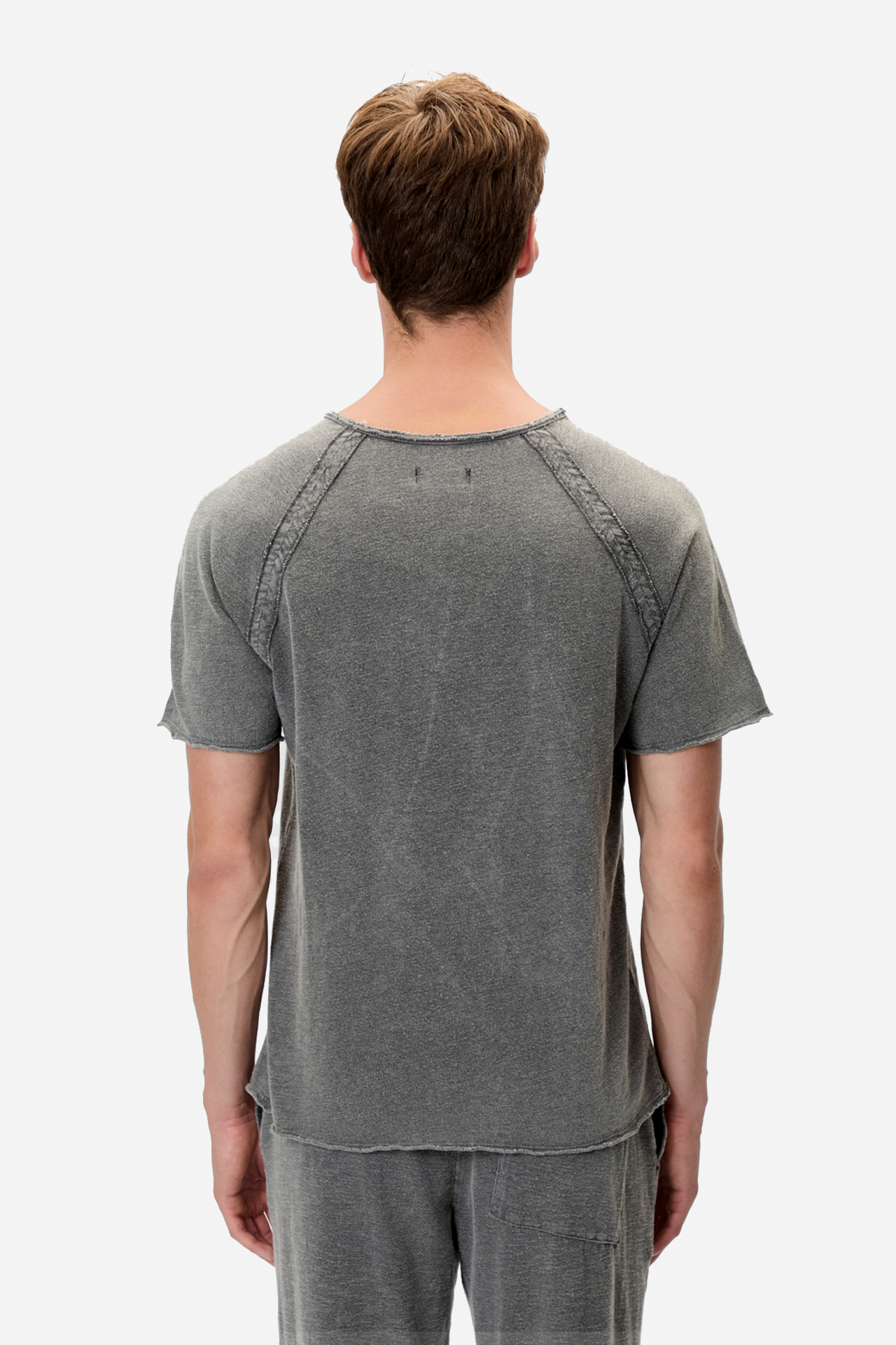 RAGLAN T-SHIRT WITH RAW EDGES