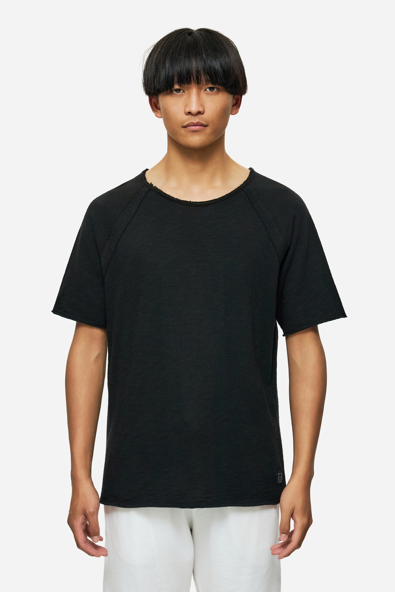 RAGLAN T-SHIRT WITH RAW EDGES