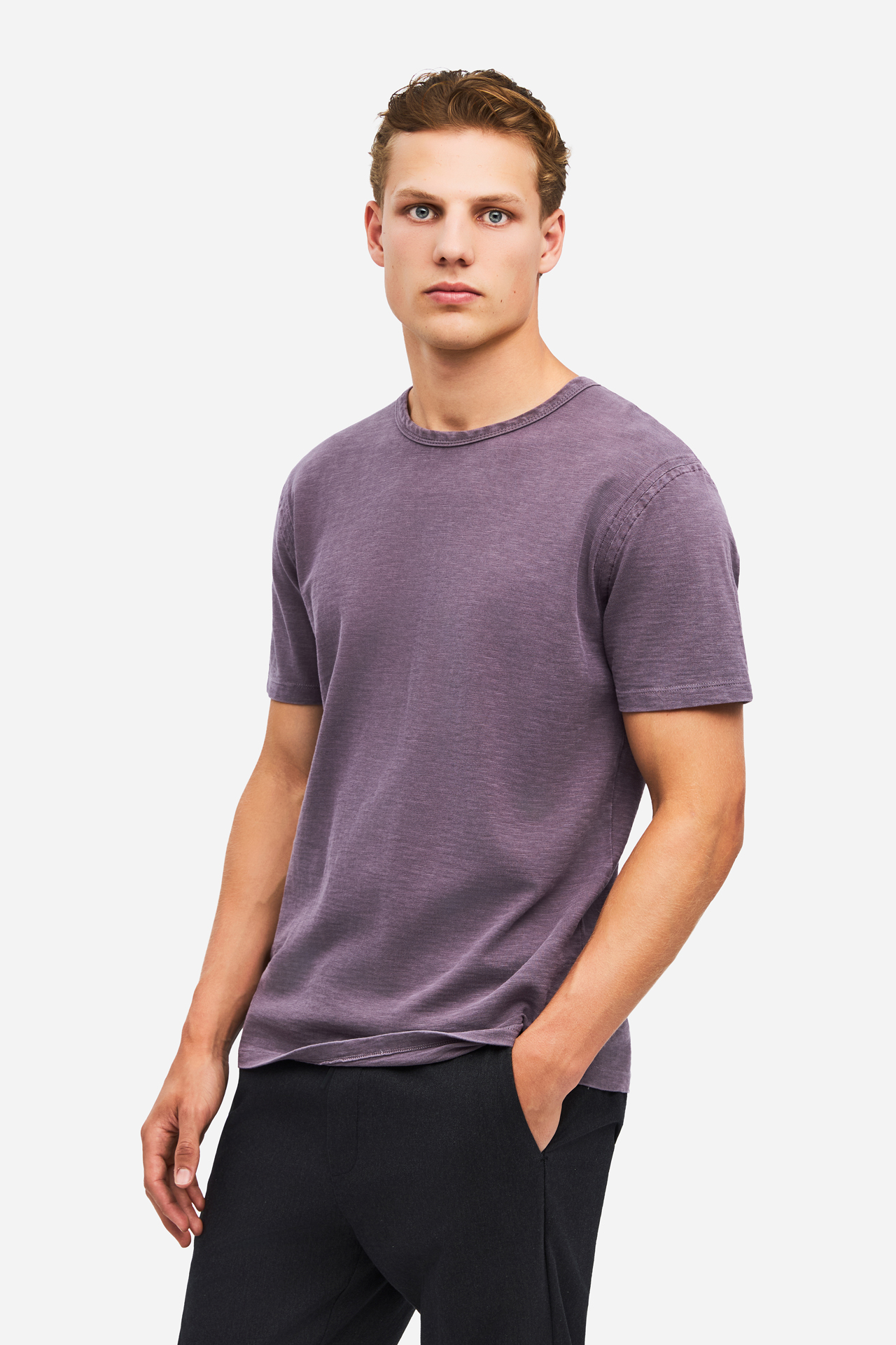 SLUB T-SHIRT WITH SEAM DETAIL