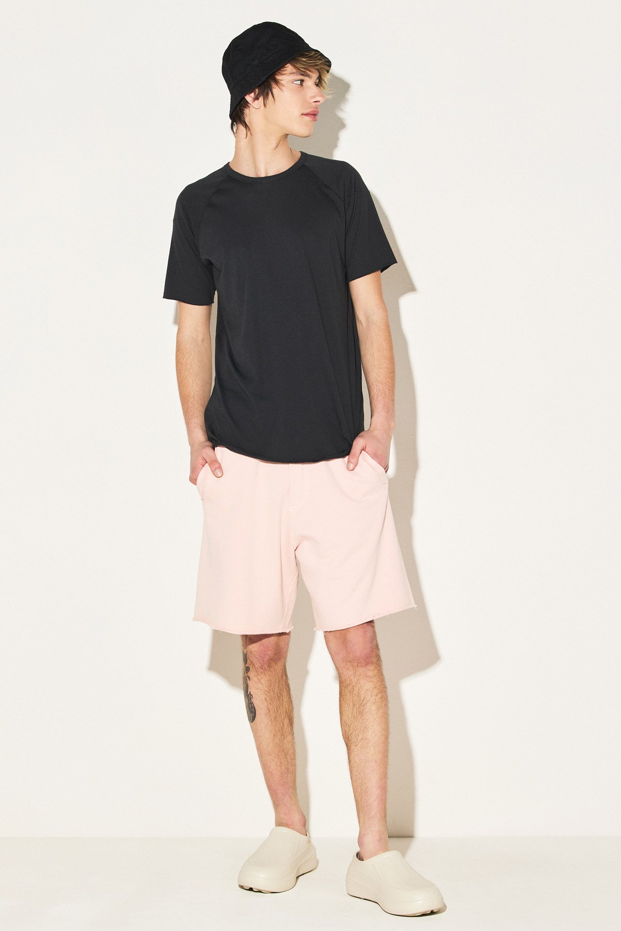 ORGANIC MODAL RAGLAN OPEN STITCH TEE