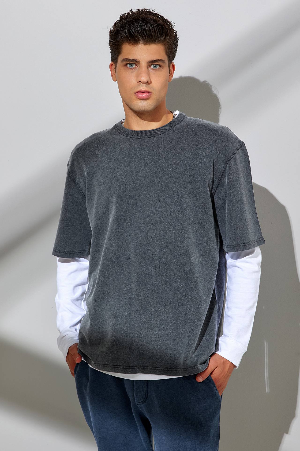 ACID COTTON MODAL OVERSIZED TEE