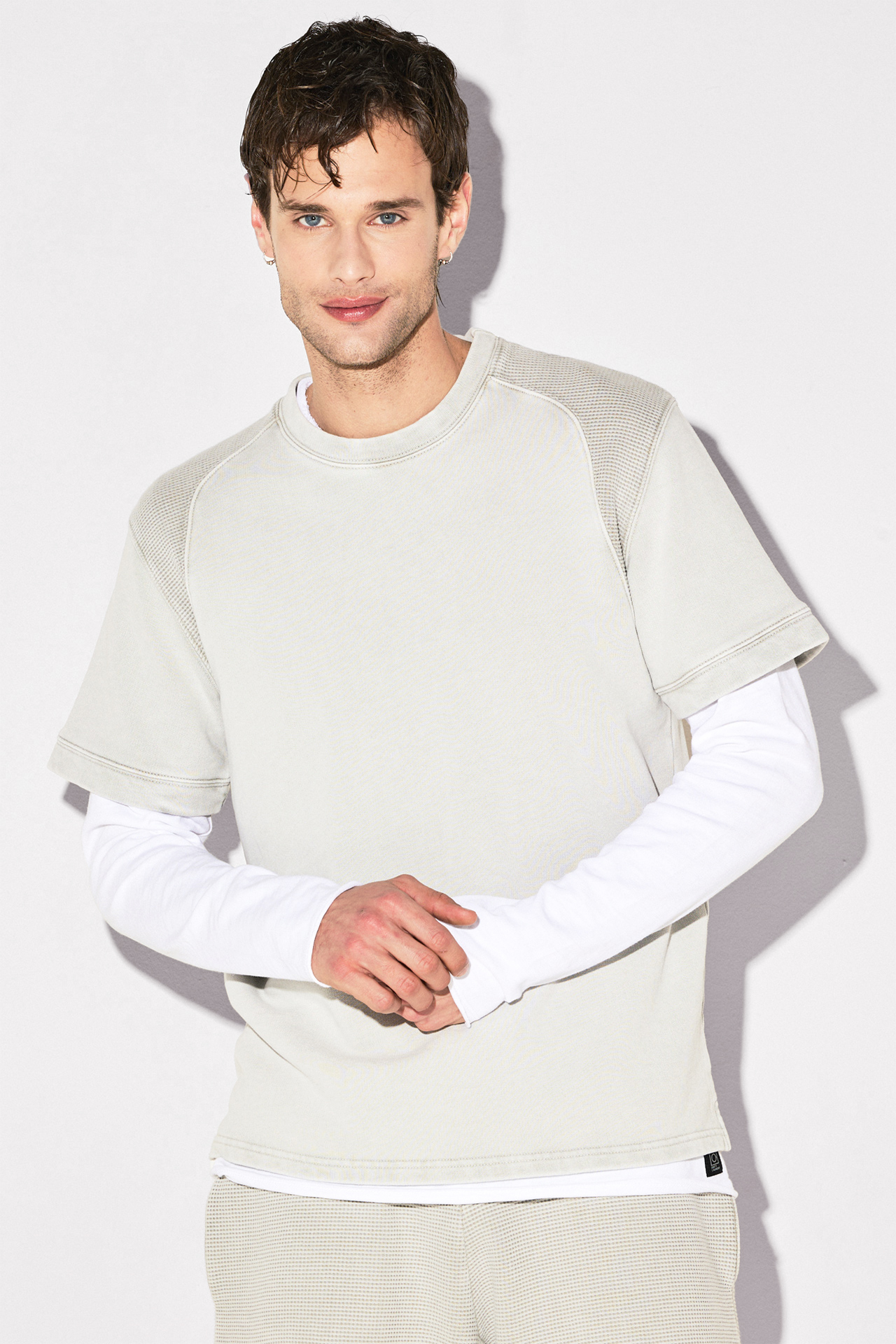 WAFFLE DETAIL OVERSIZE TEE