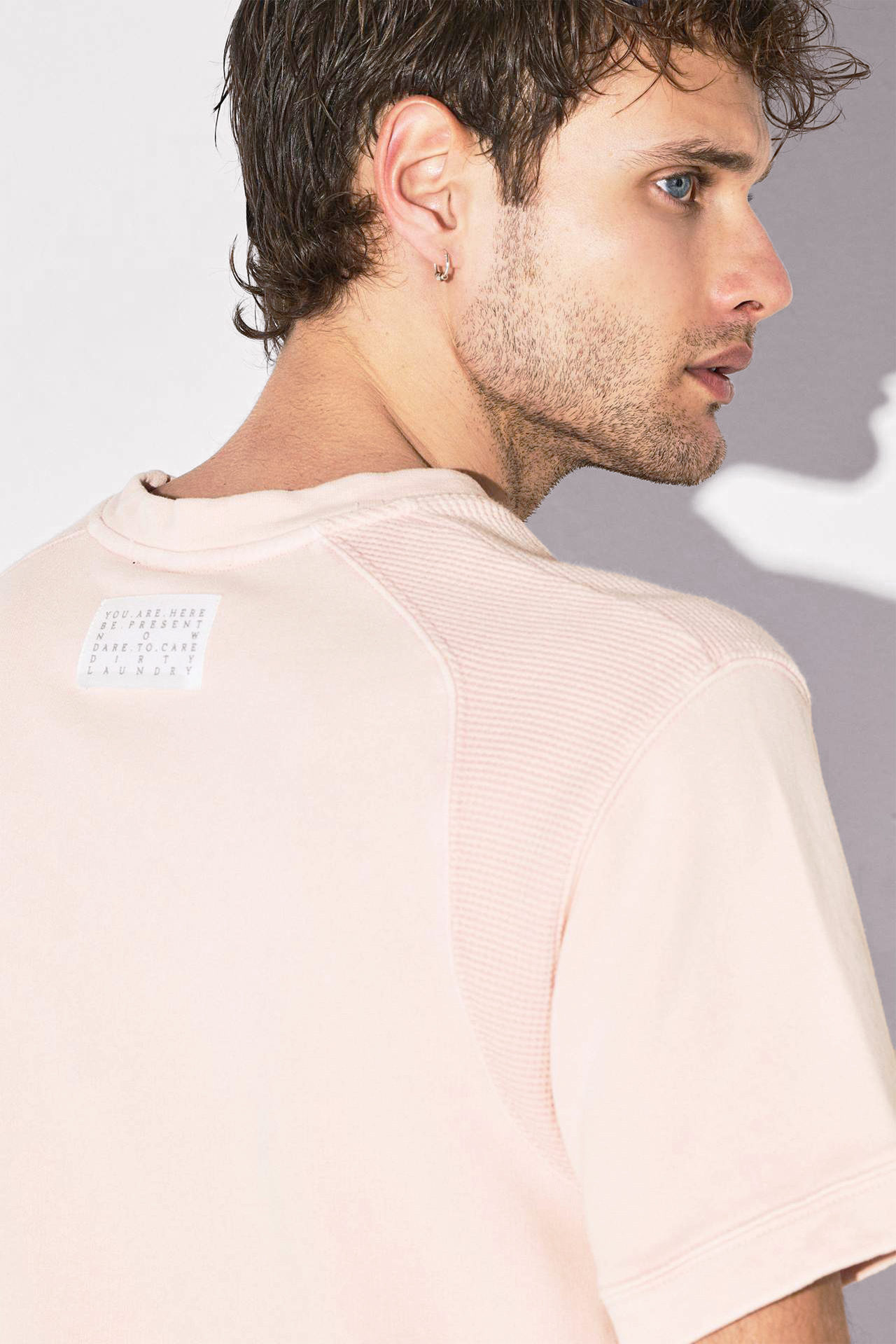 WAFFLE DETAIL OVERSIZE TEE