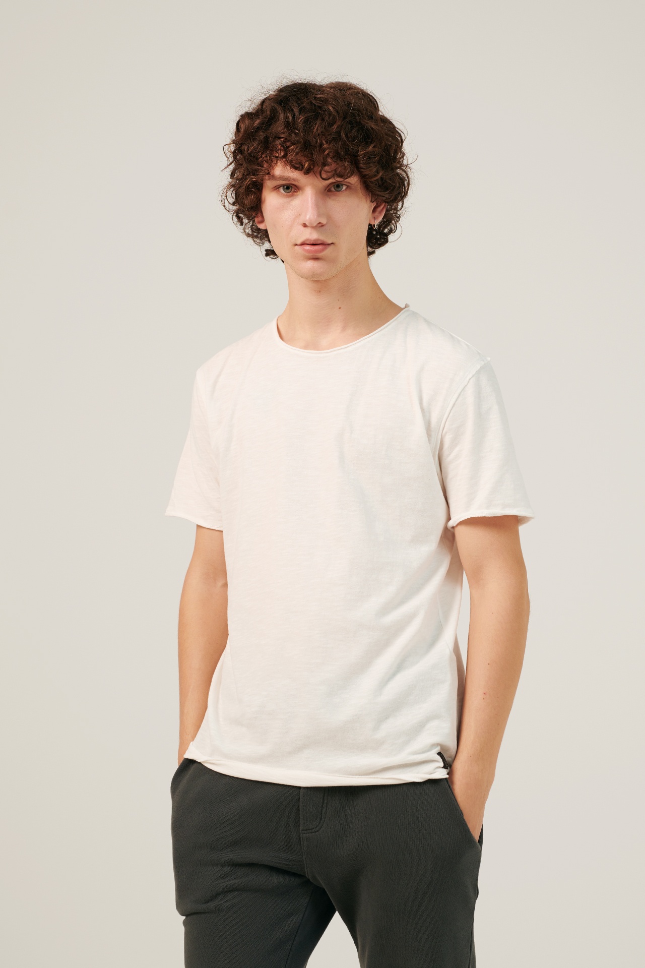 SLUB JERSEY CREWNECK T-SHIRT