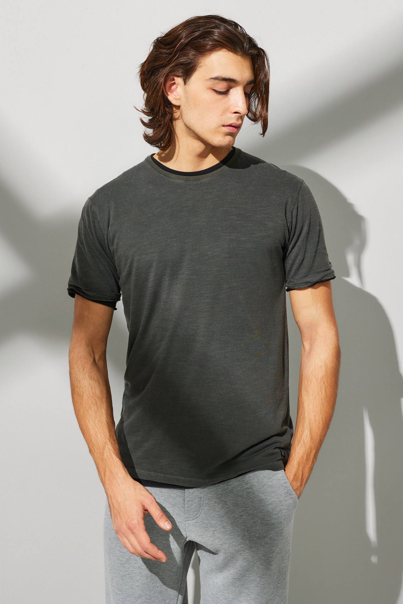 ACID MODAL RIB NECK TEE