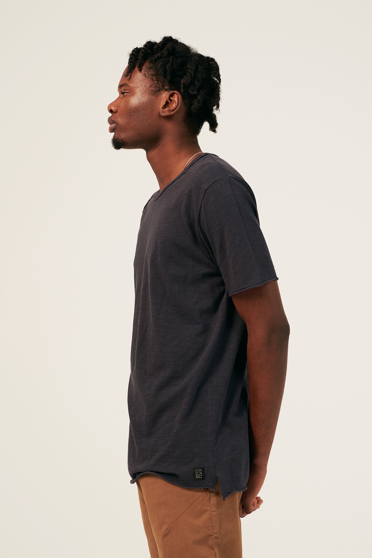 SLUB TEE WITH RAW SEAMS