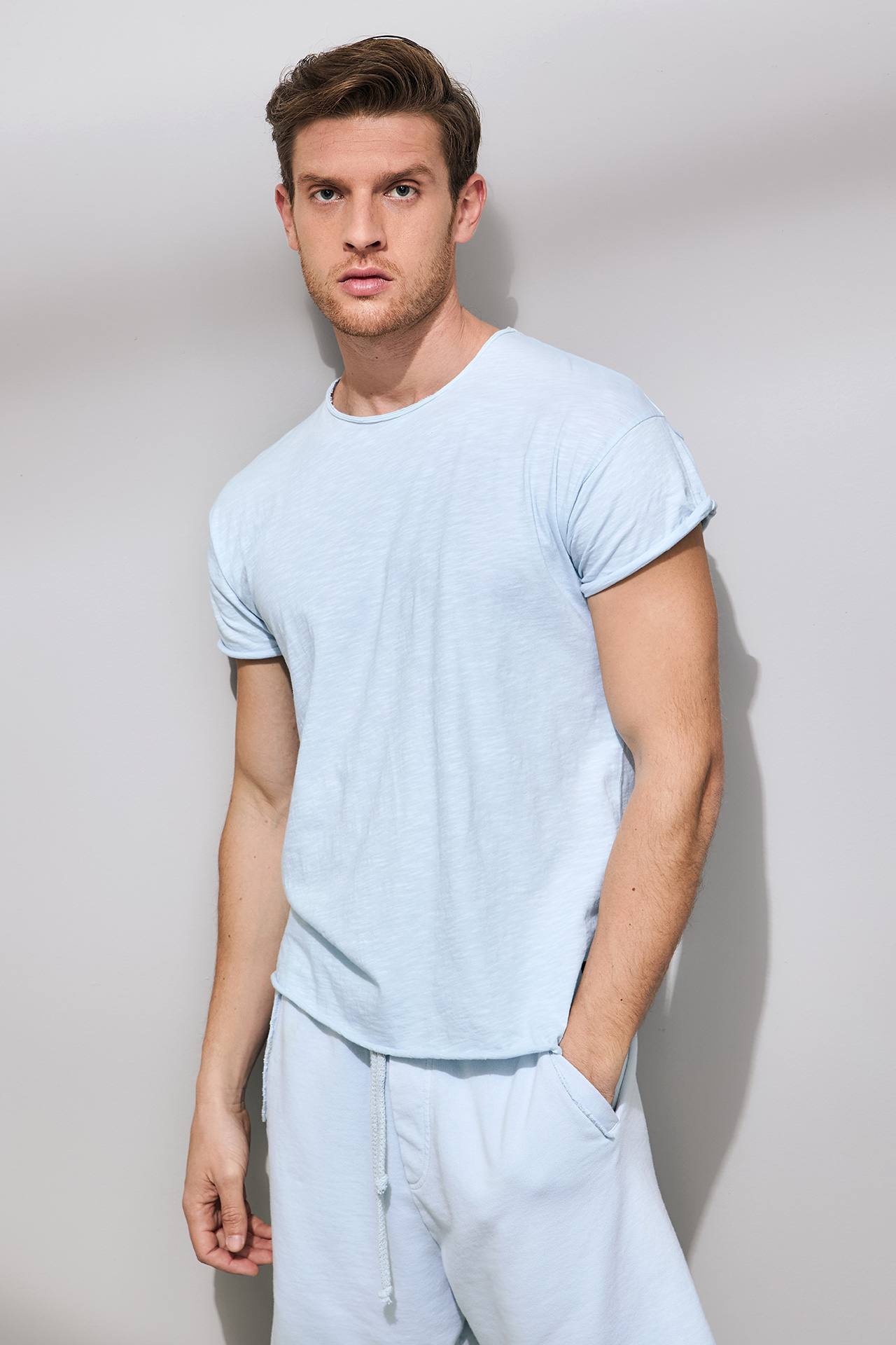 SLUB JERSEY RELAXED SLEEVES TEE