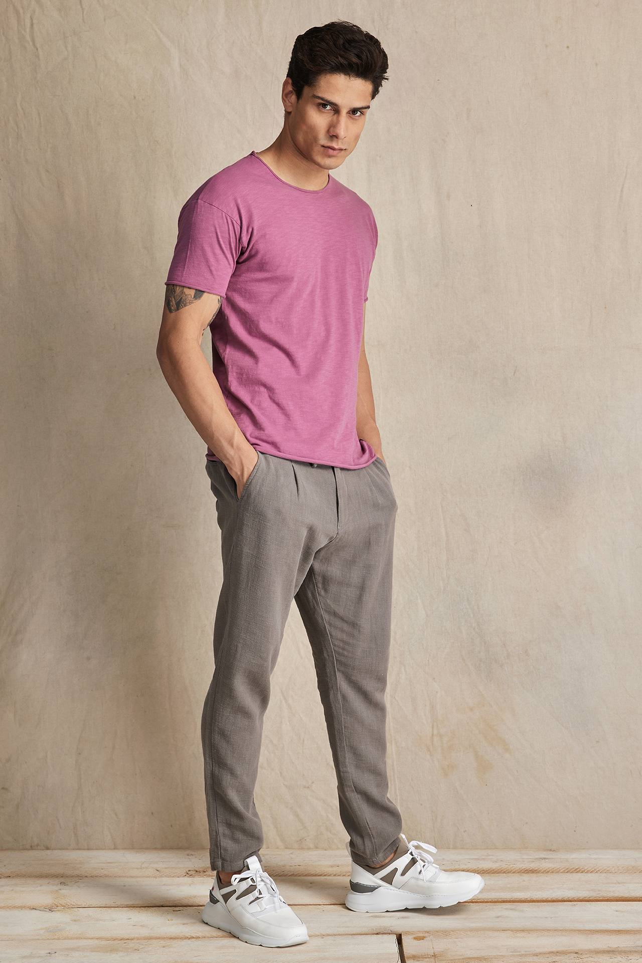 SLUB JERSEY RELAXED SLEEVES TEE