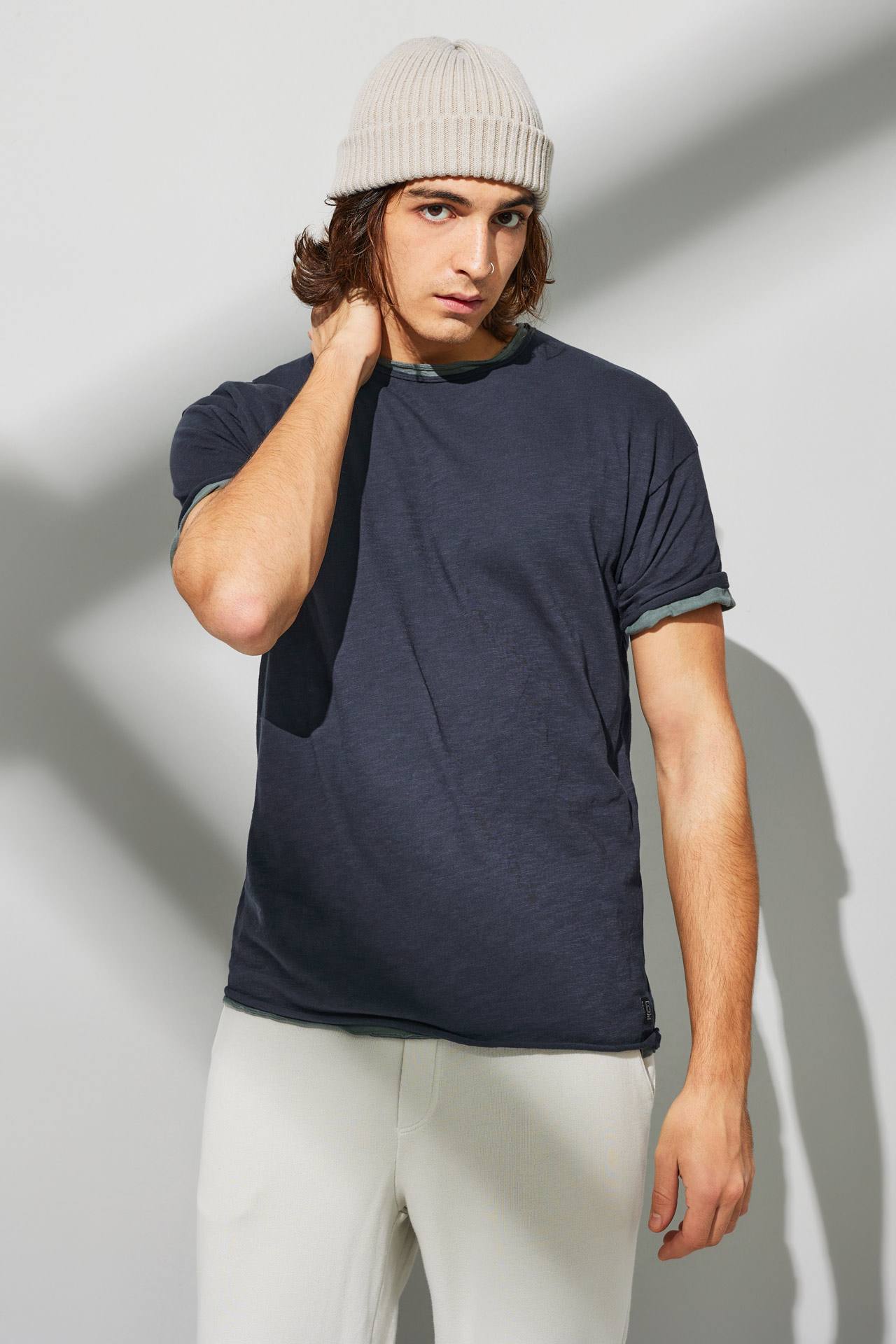 SLUB JERSEY RELAXED SLEEVES TEE