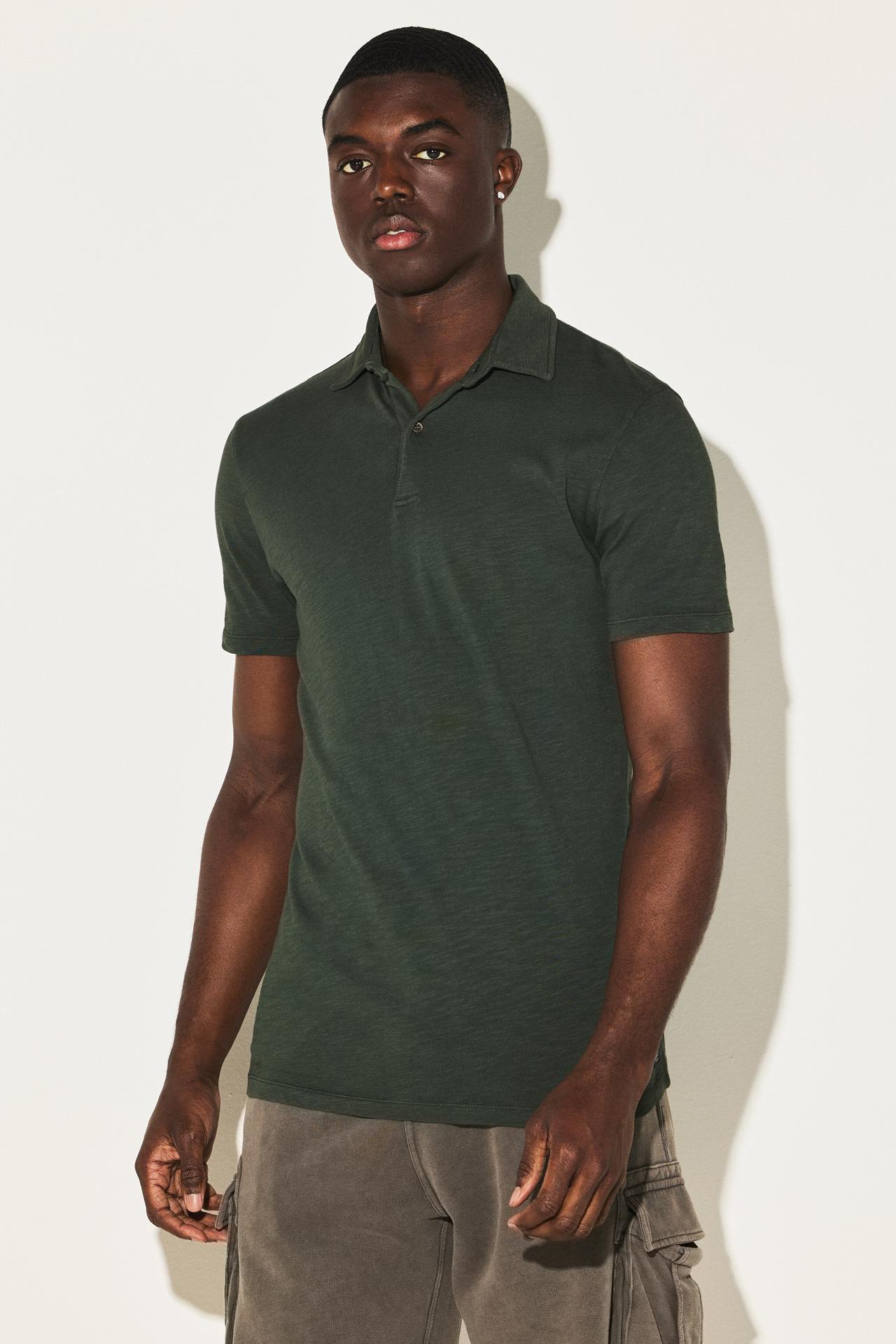 SLUB POLO TEE