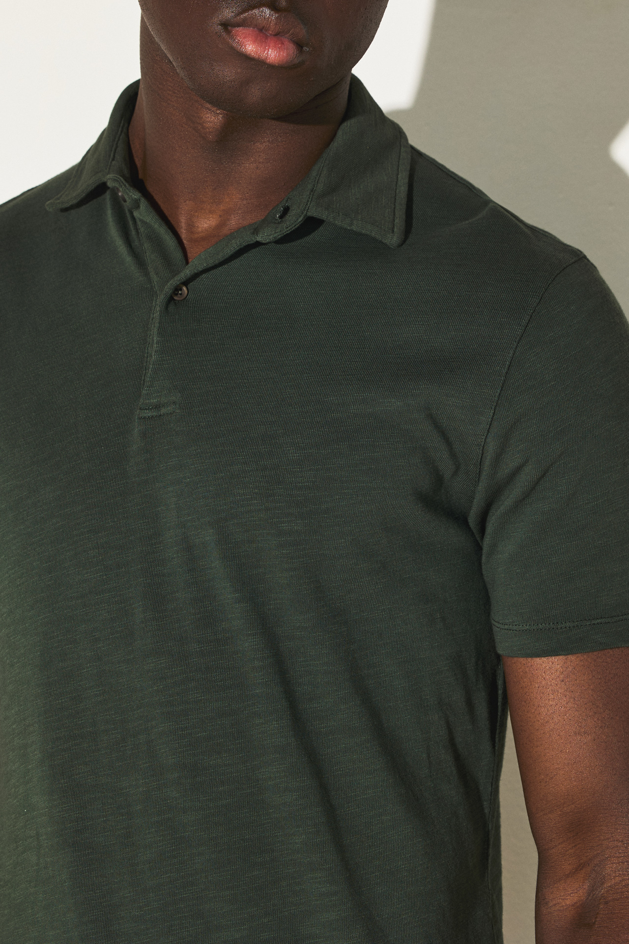 SLUB POLO TEE