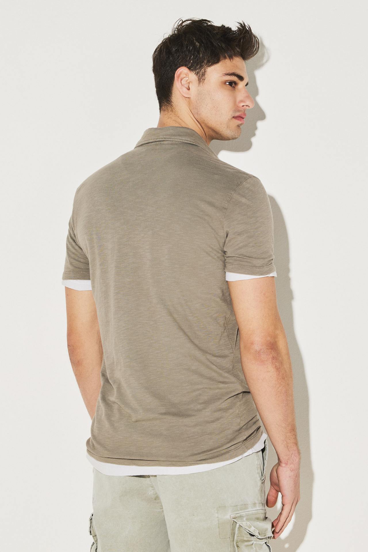 SLUB POLO TEE