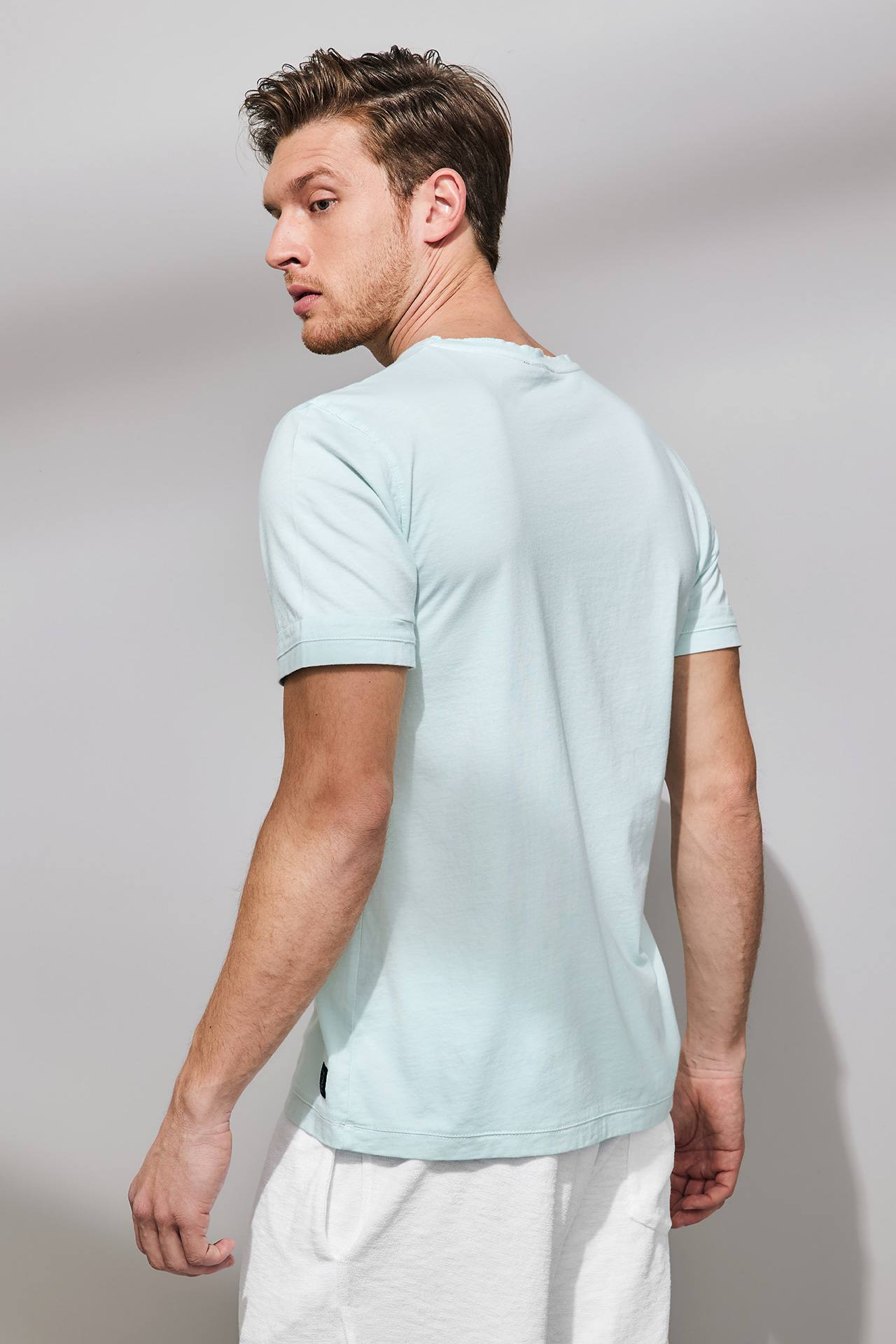 DOUBLE SLEEVE DETAILS SLUB TEE