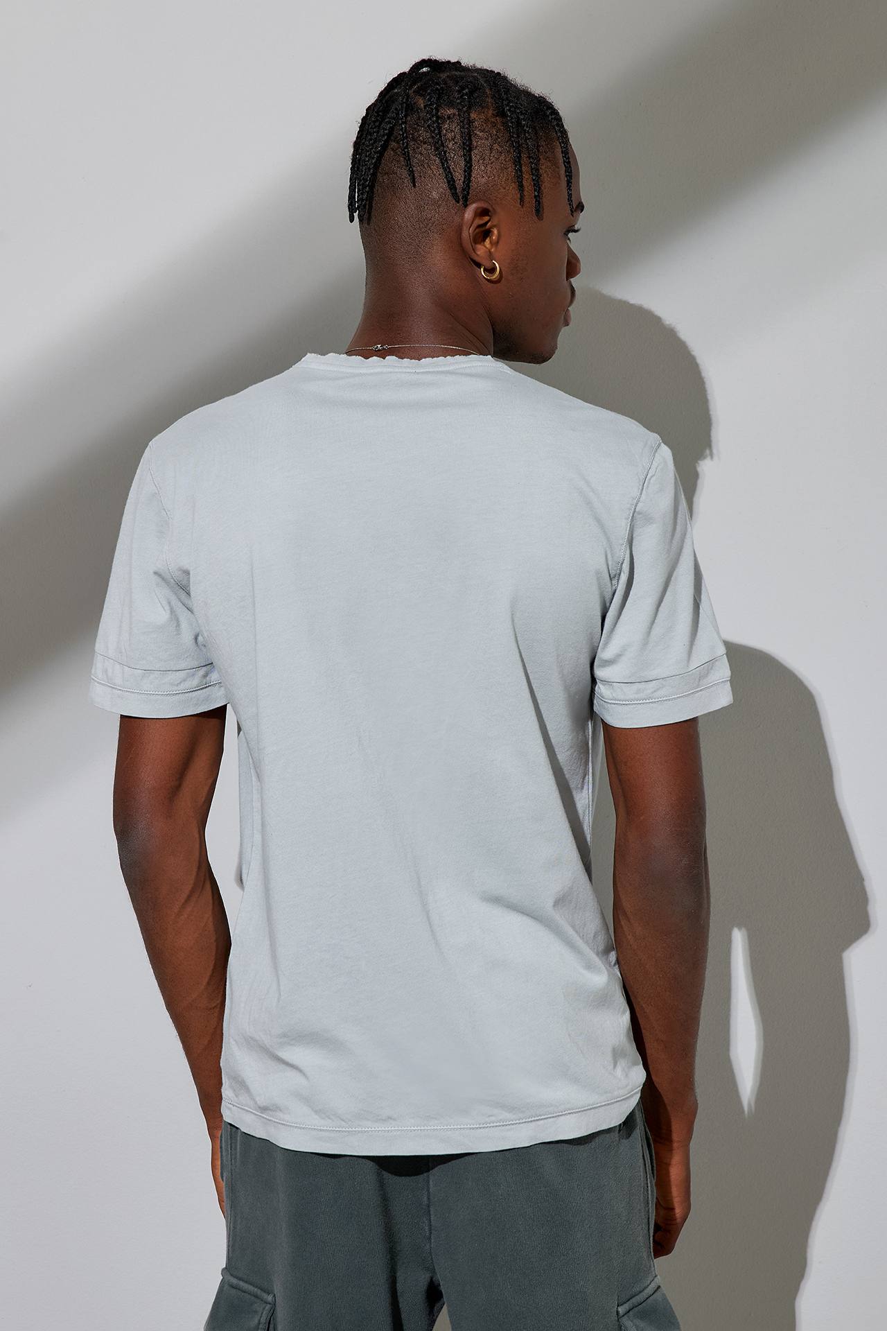 DOUBLE SLEEVE DETAILS SLUB TEE