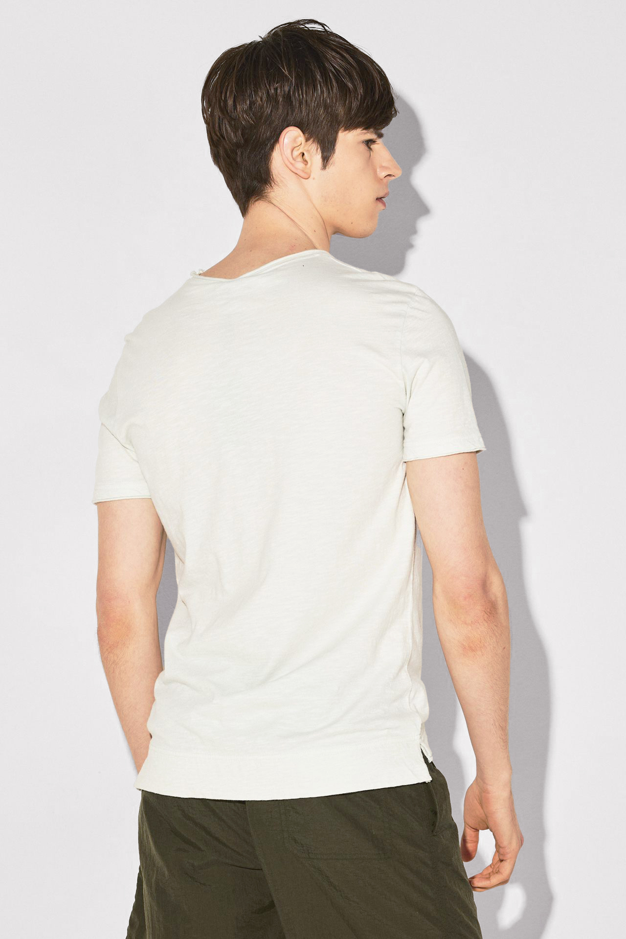 STEPPED HEM SLUB TEE