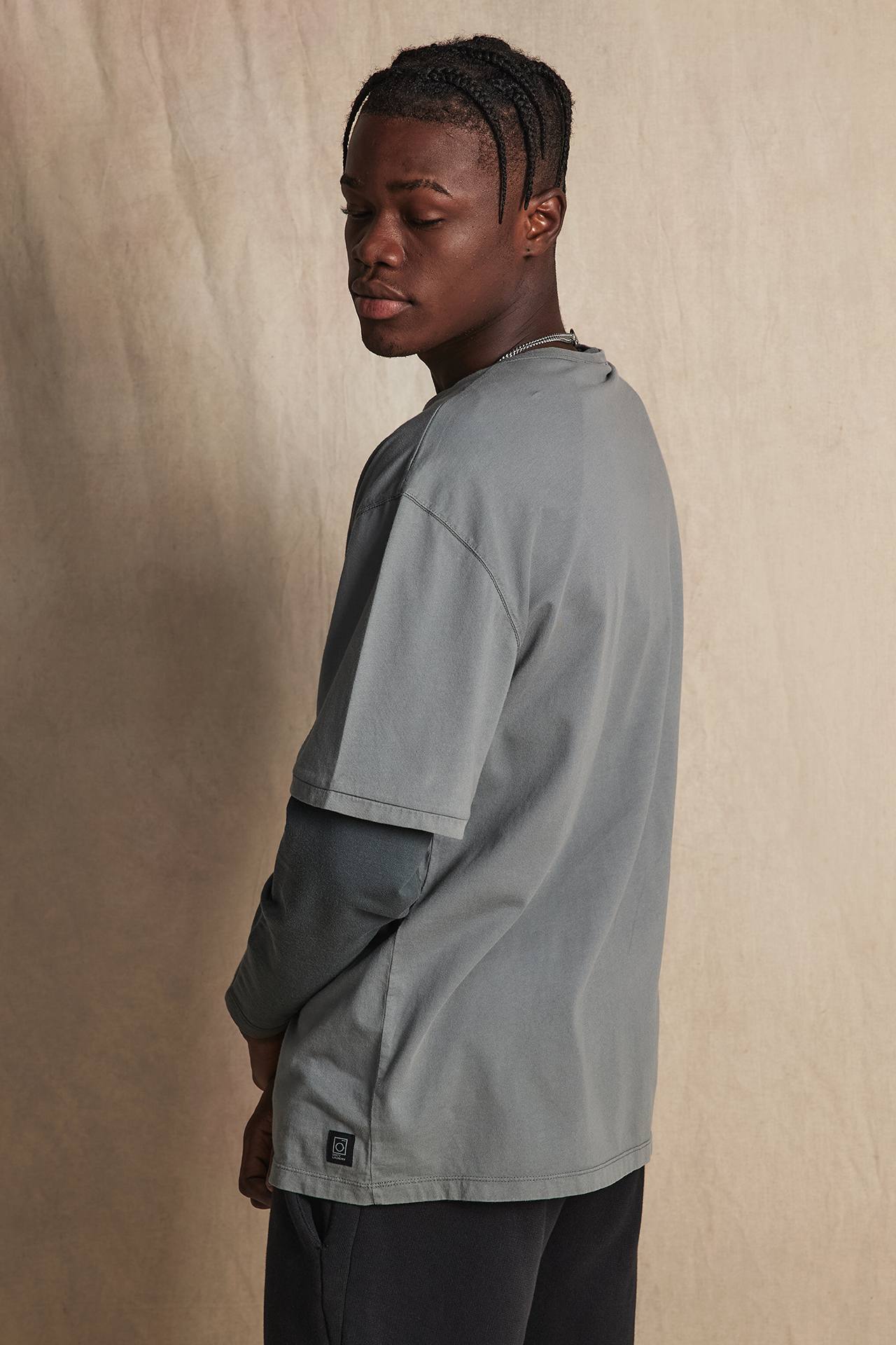 RELAXED RIB NECK TEE