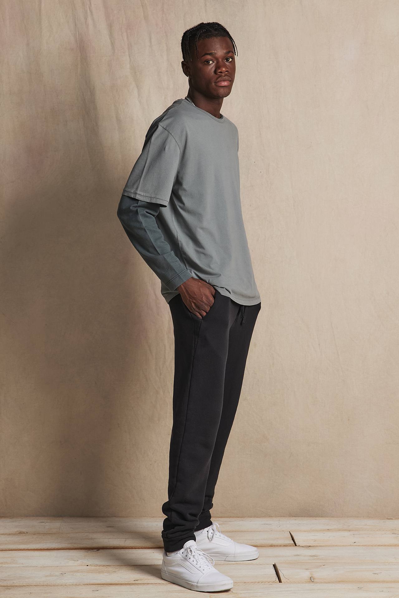 RELAXED RIB NECK TEE