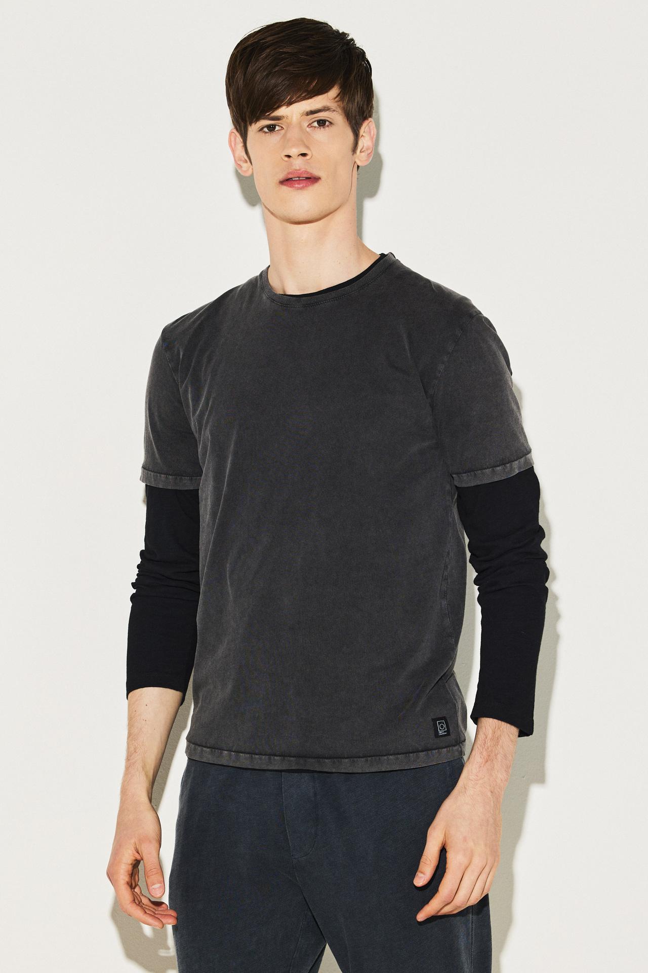 ACID RIB NECK T-SHIRT