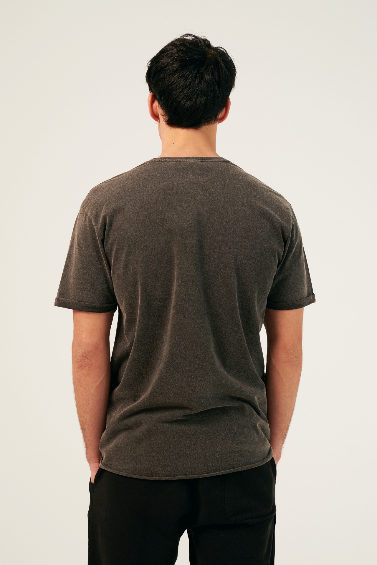 RELAXED T-SHIRT WITH ROLL HEMS