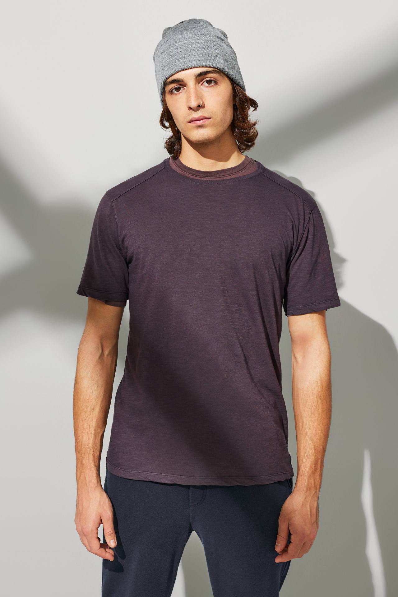 SLUB EDGING SHOULDER TEE