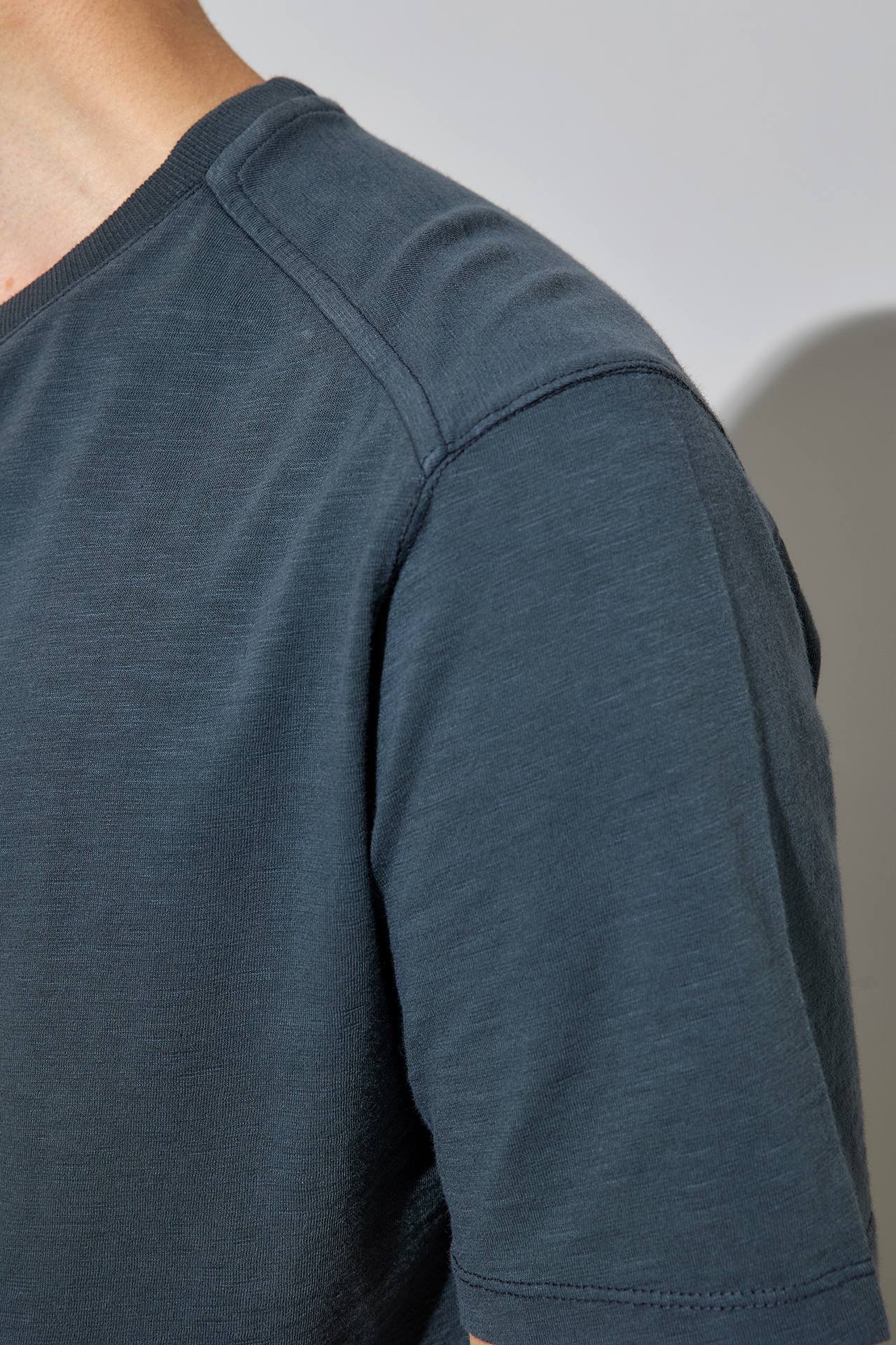 SLUB EDGING SHOULDER TEE