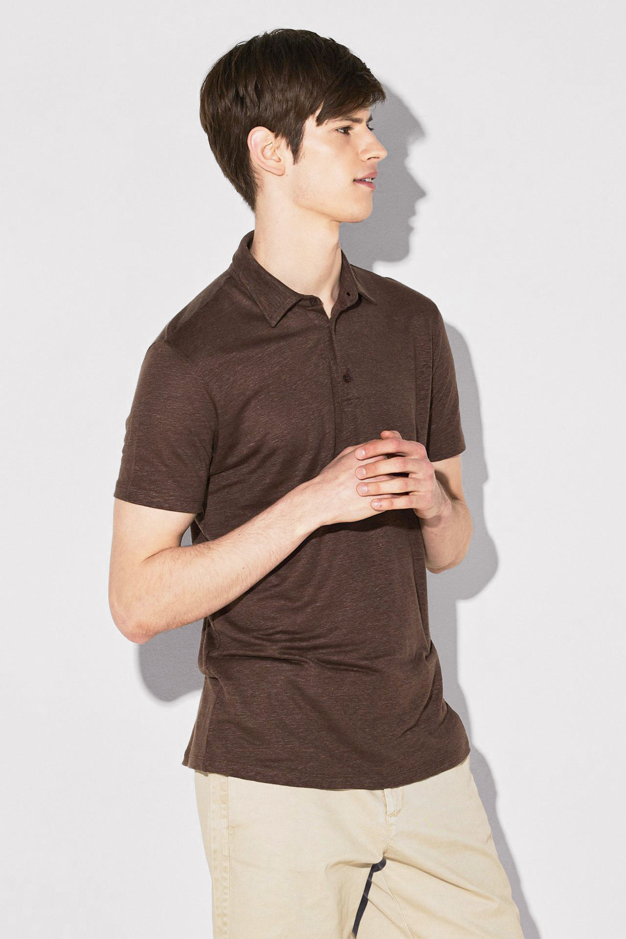 PURE LINEN POLO TEE