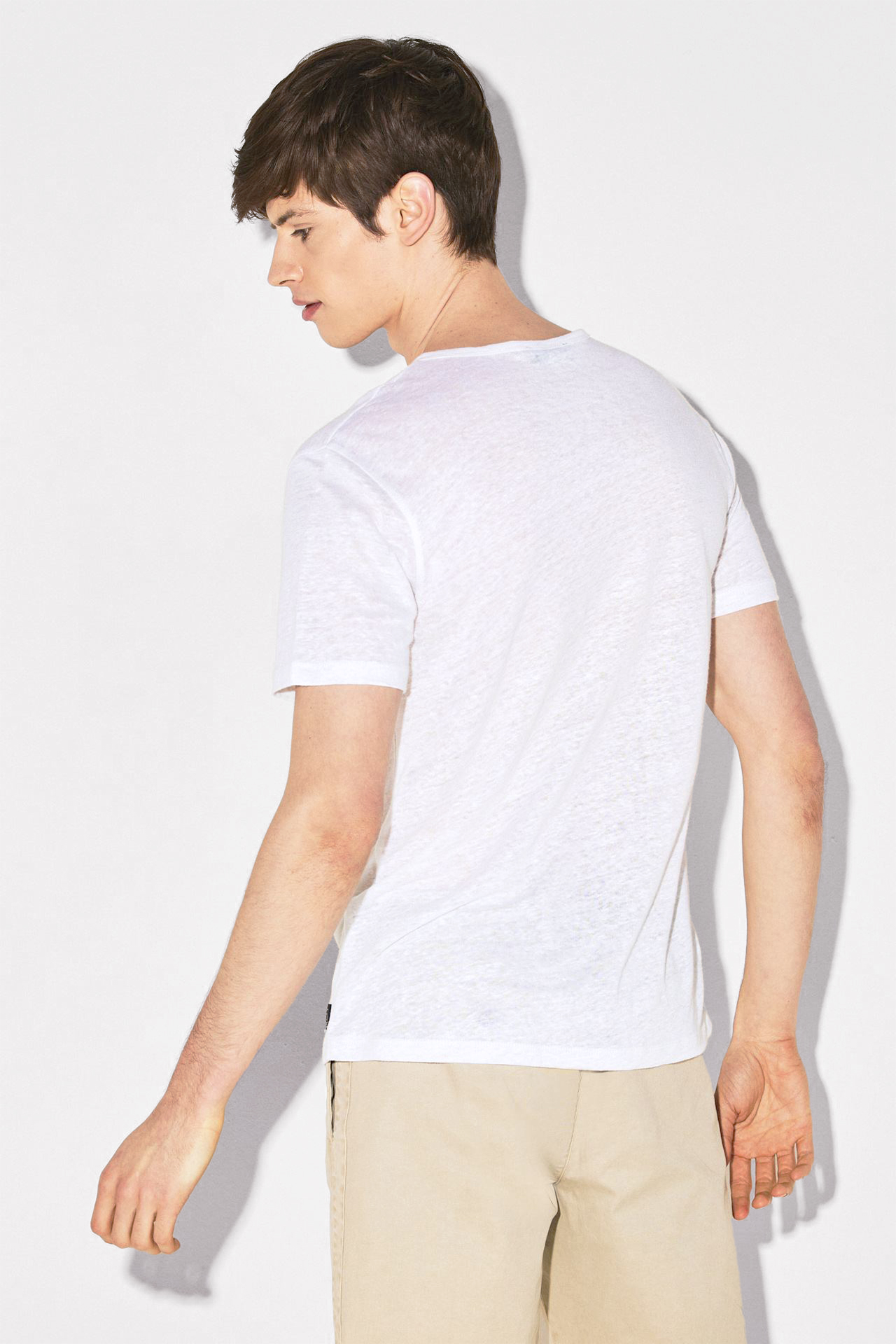 PURE LINEN FRONT PLACKET TEE