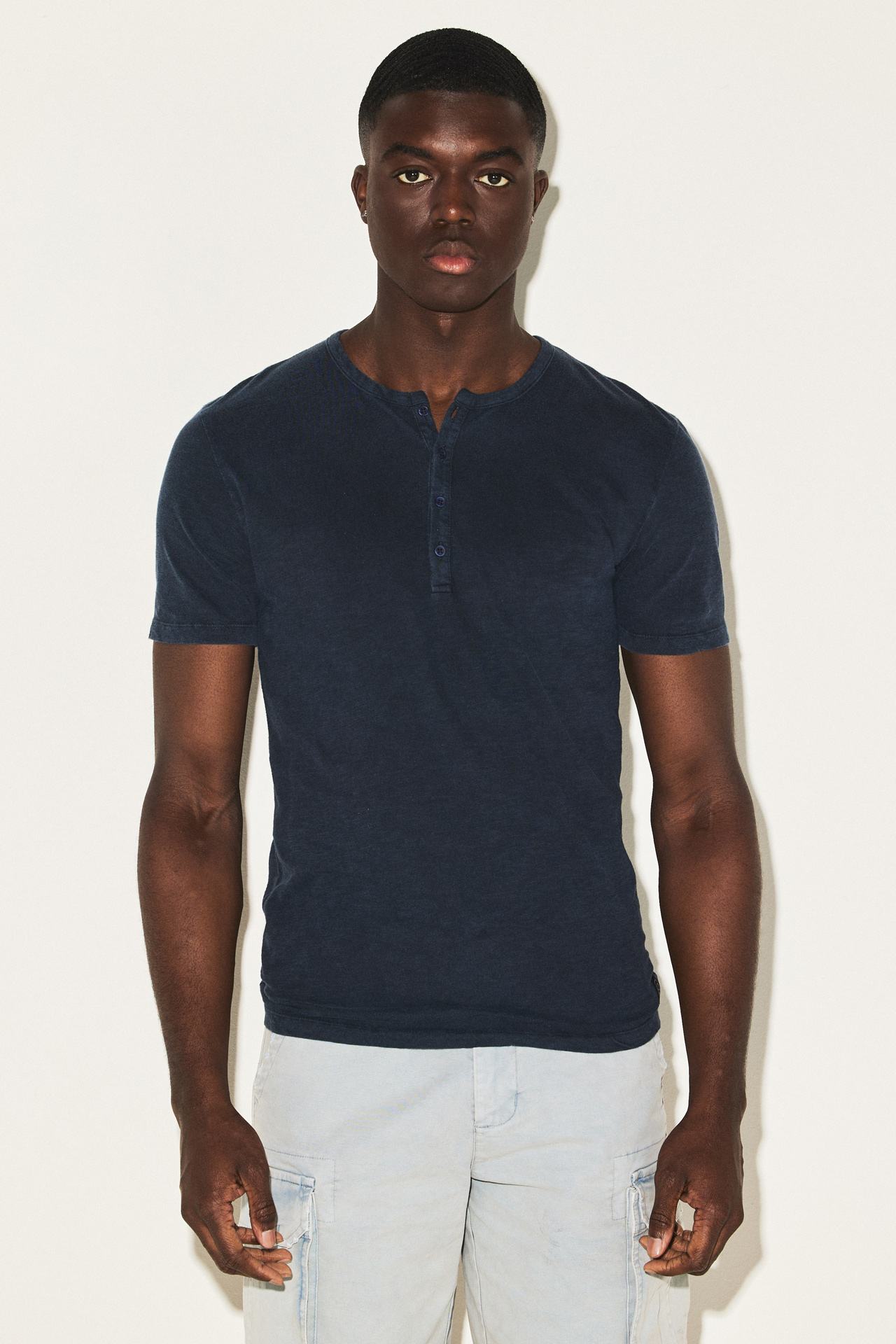 FRONT PLACKET SLUB TEE