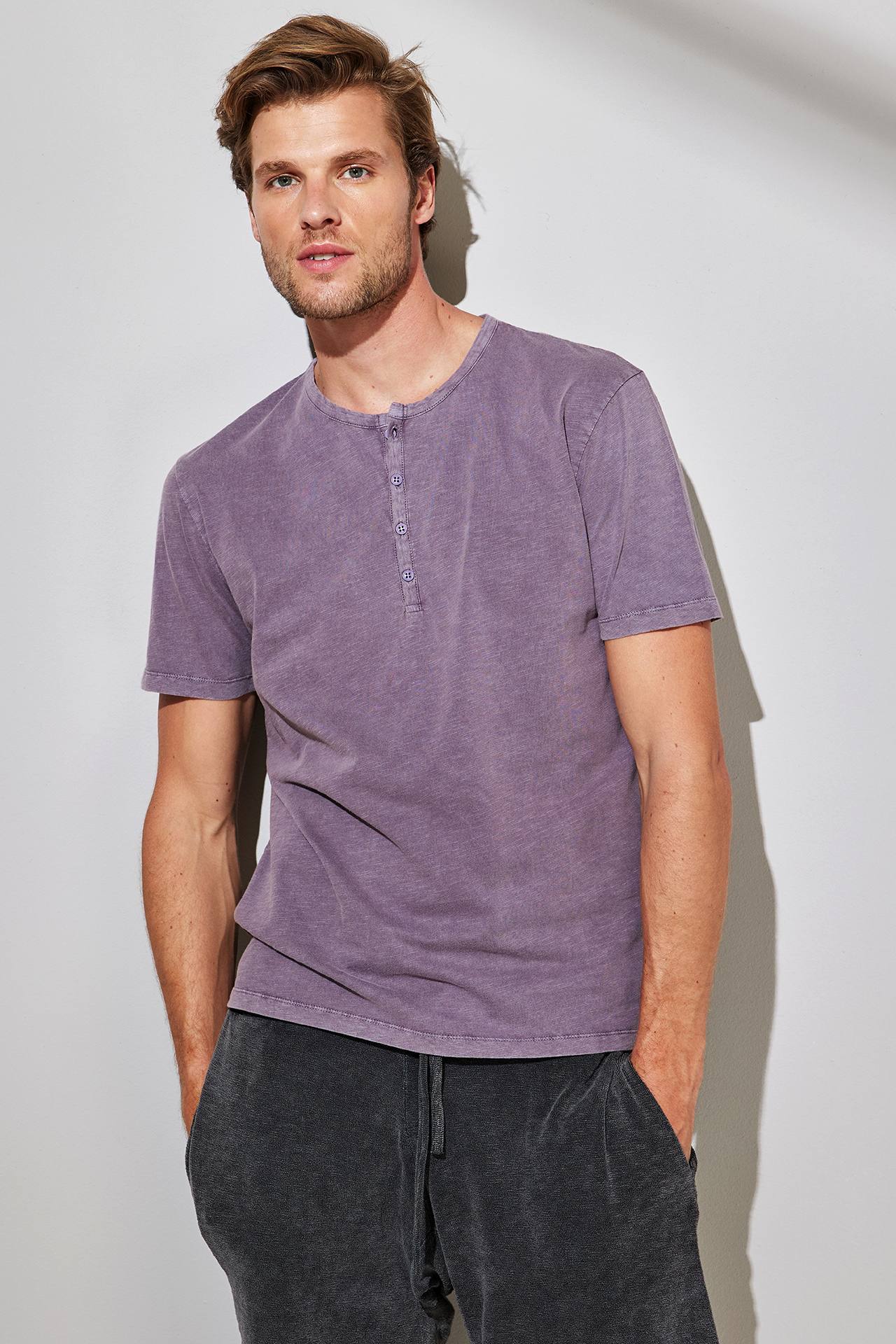 FRONT PLACKET SLUB TEE