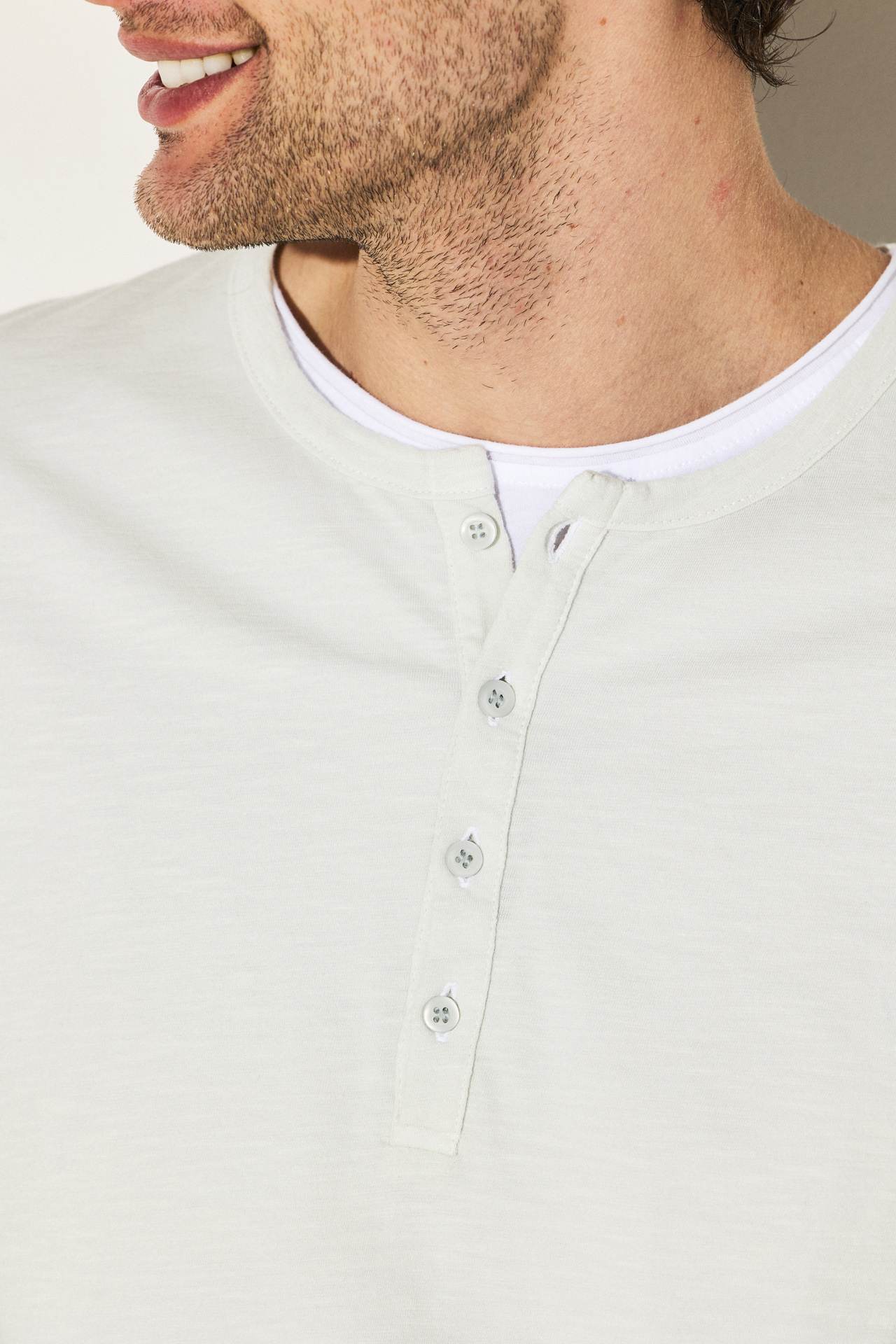 FRONT PLACKET SLUB TEE