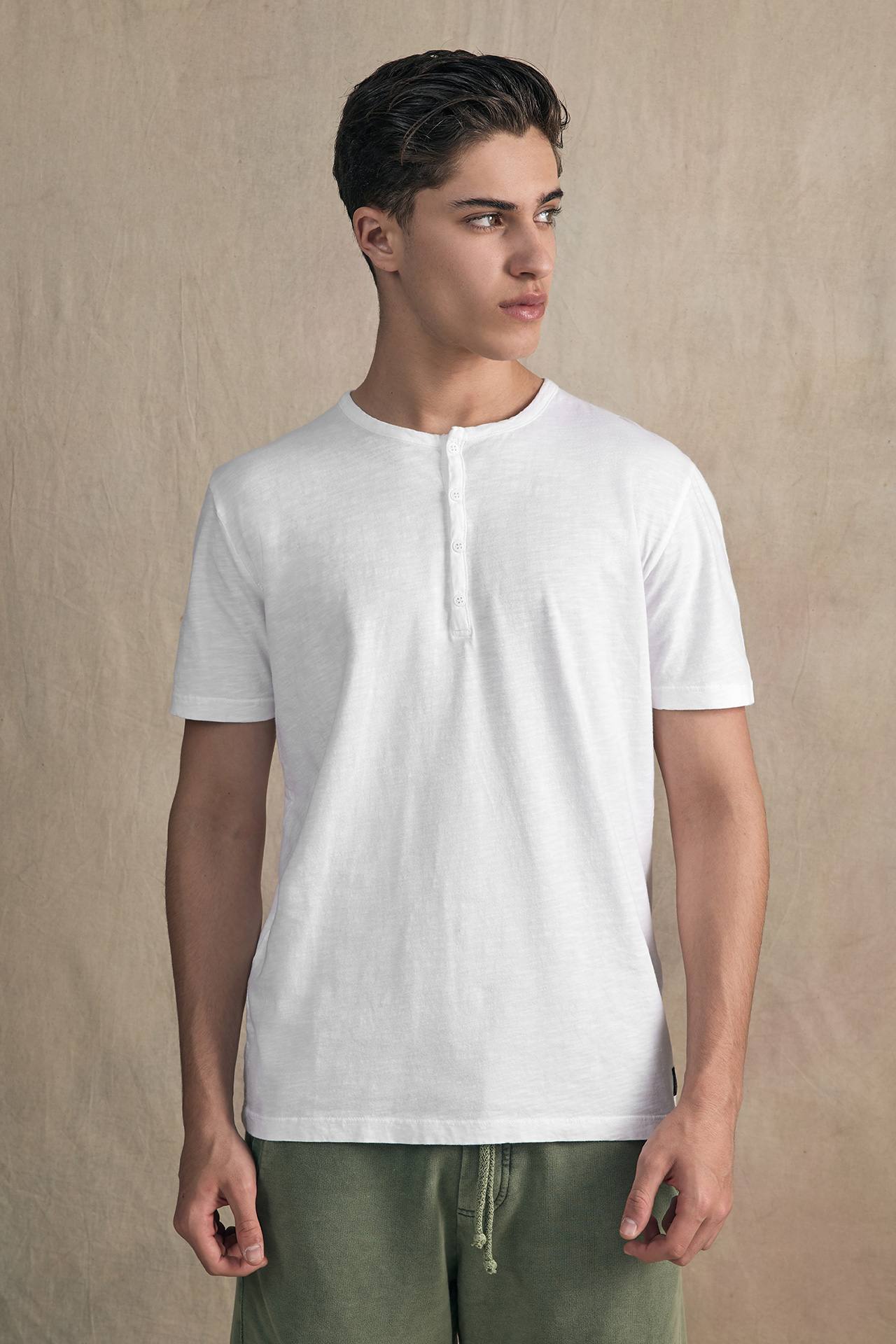 FRONT PLACKET SLUB TEE