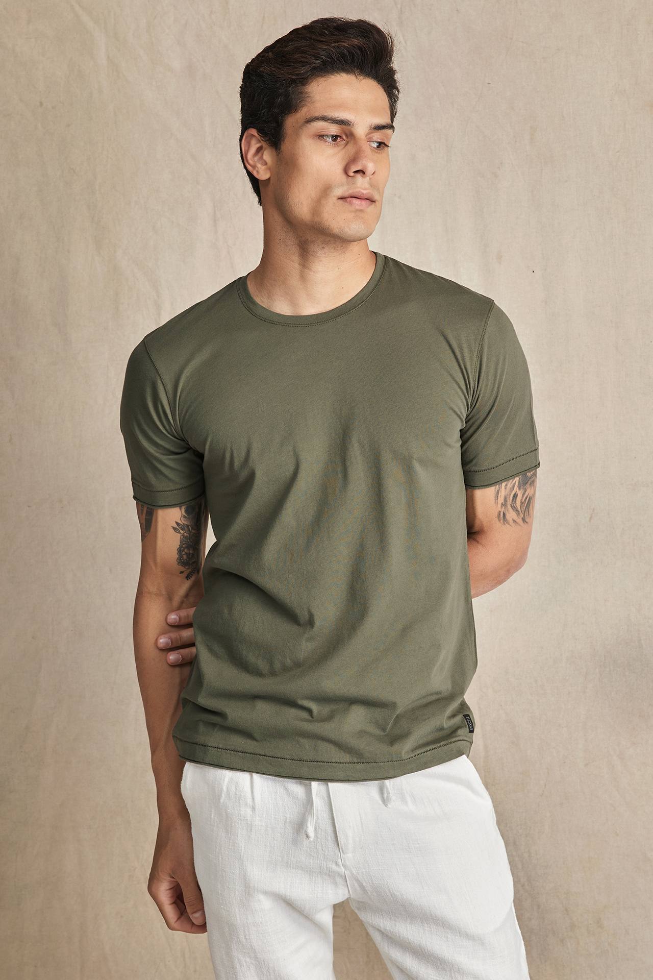 ORGANIC FINE JERSEY DOUBLE HEM TEE