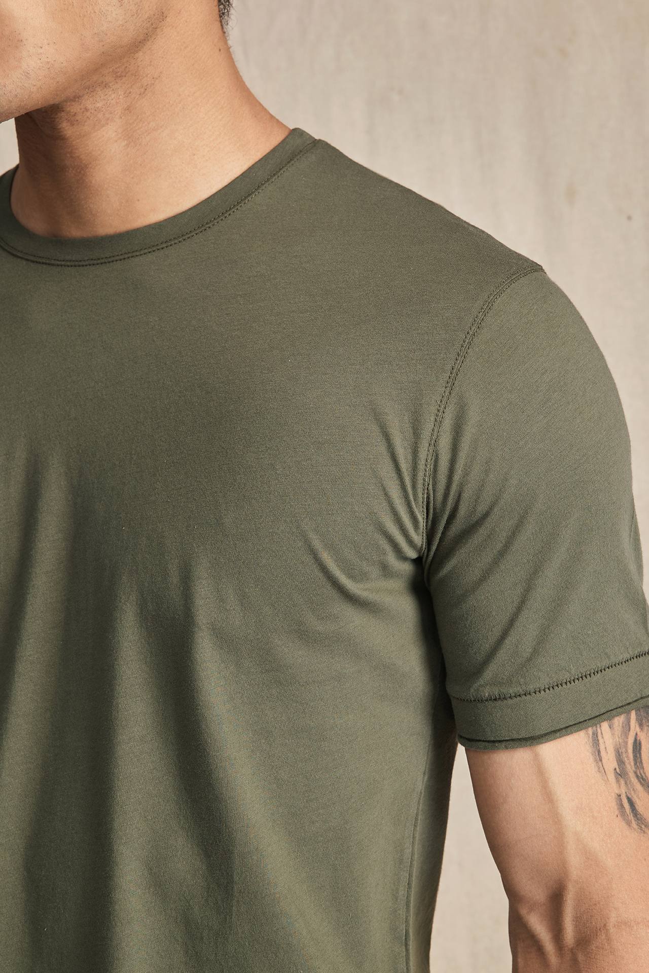 ORGANIC FINE JERSEY DOUBLE HEM TEE