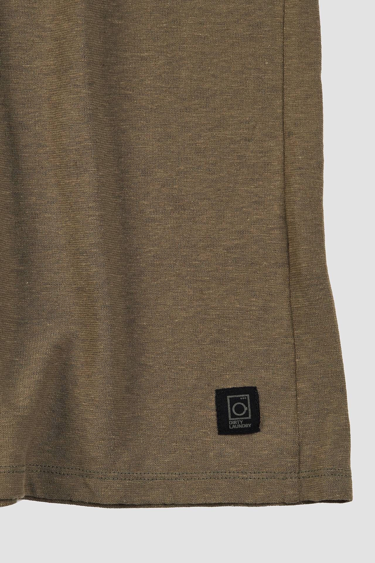 THREE BUTTON PLACKET LINEN TEE
